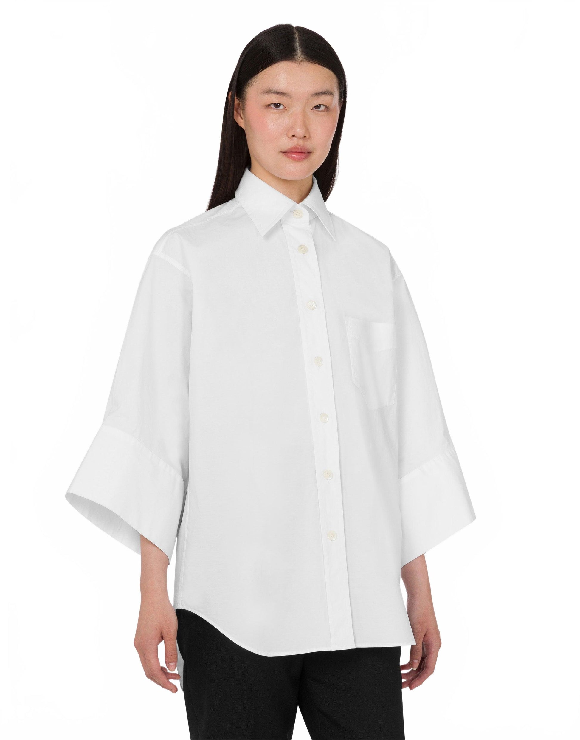 Chemise En Popeline De Coton - Moschino - White