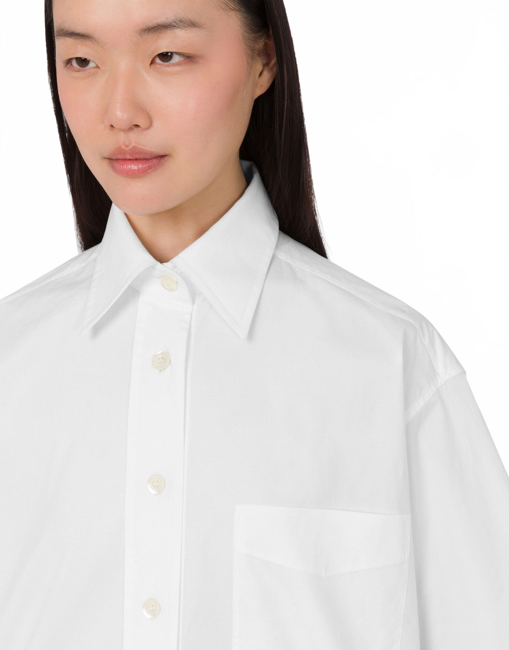 Chemise En Popeline De Coton - Moschino - White