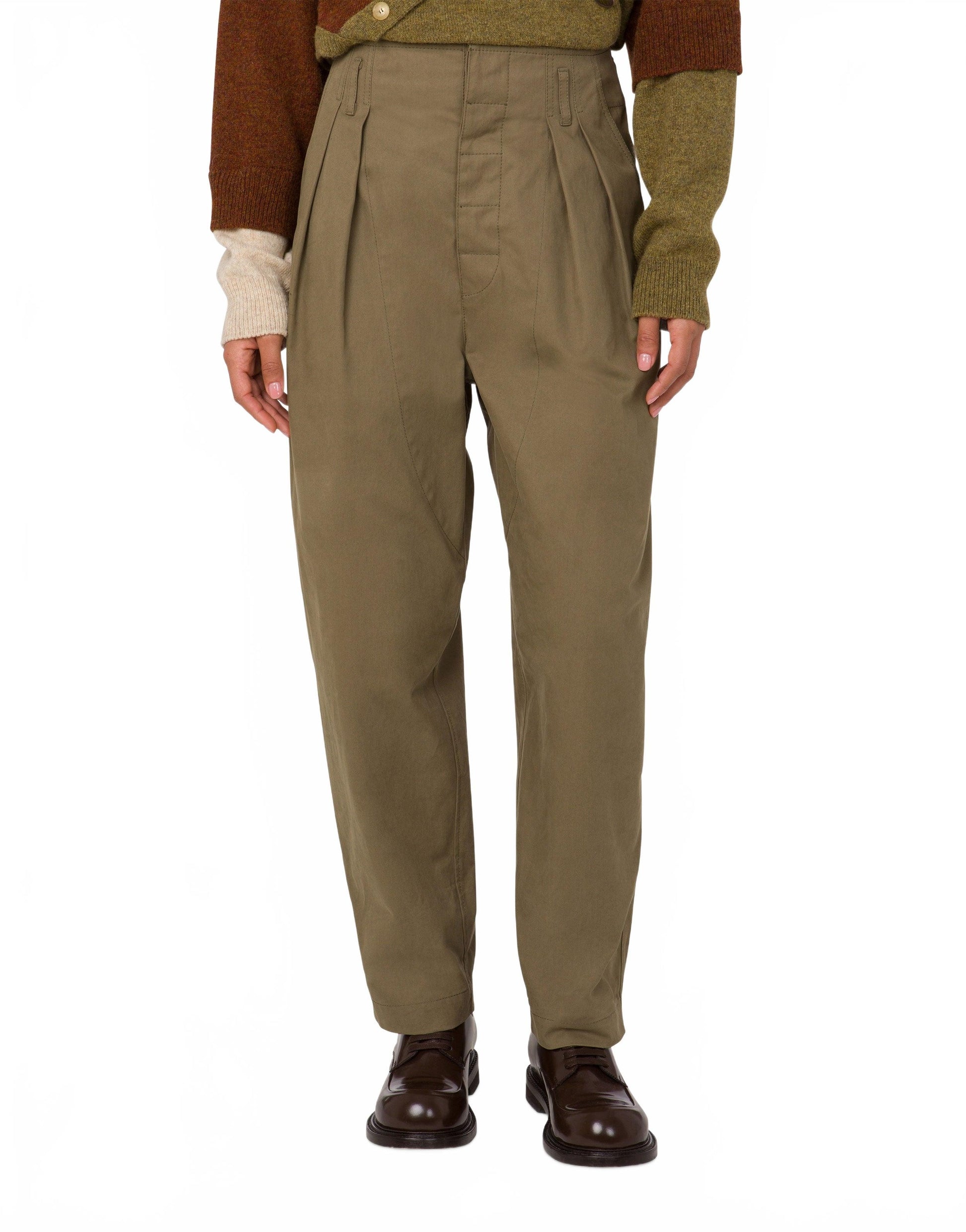 Pantalon Diagonal En Coton - Moschino - Green