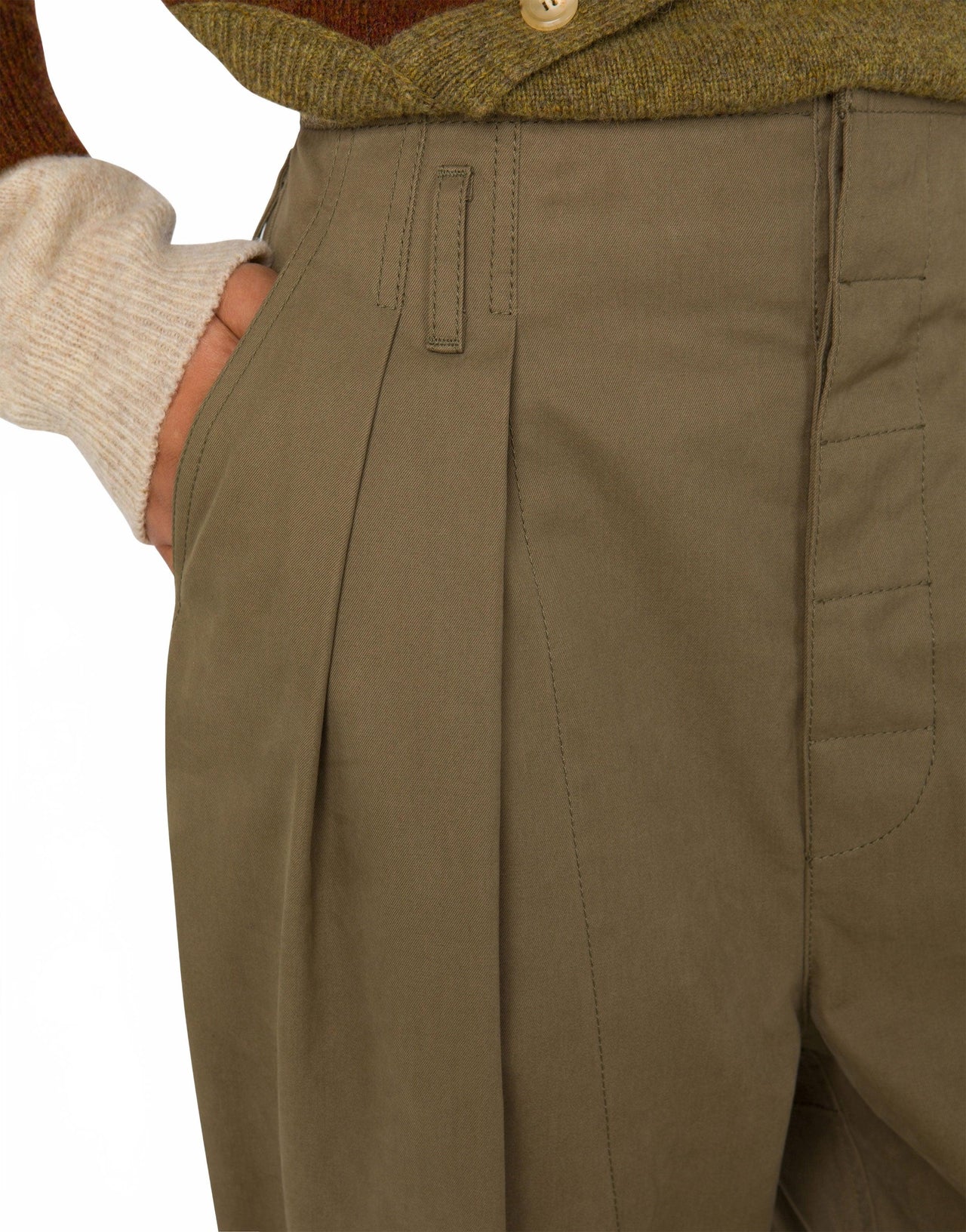 Pantalon Diagonal En Coton - Moschino - Green