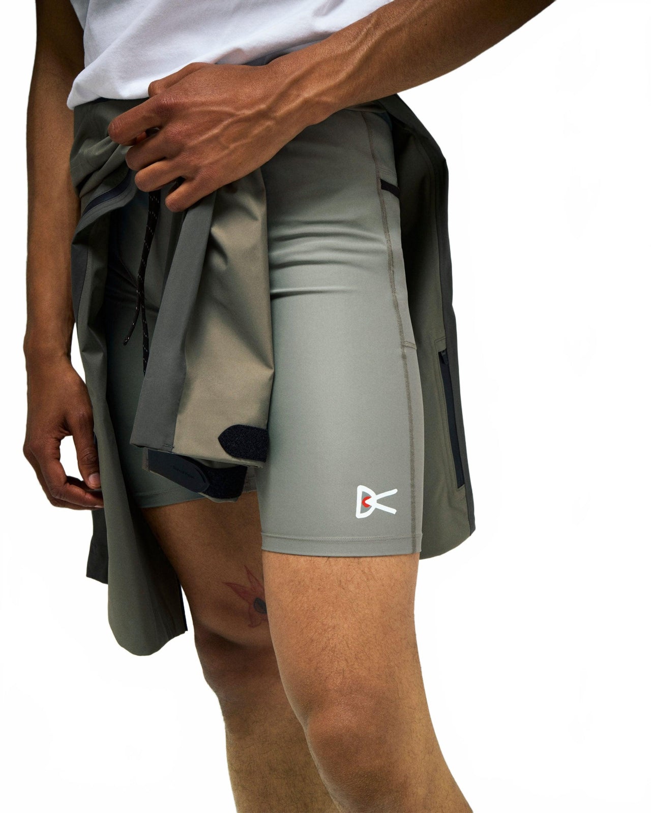 9in Recycled Half Tights Men - District Vision - Ash