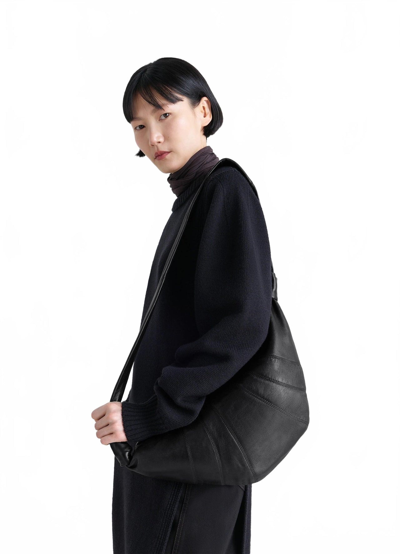 Sac Croissant Moyen - Lemaire - Noir