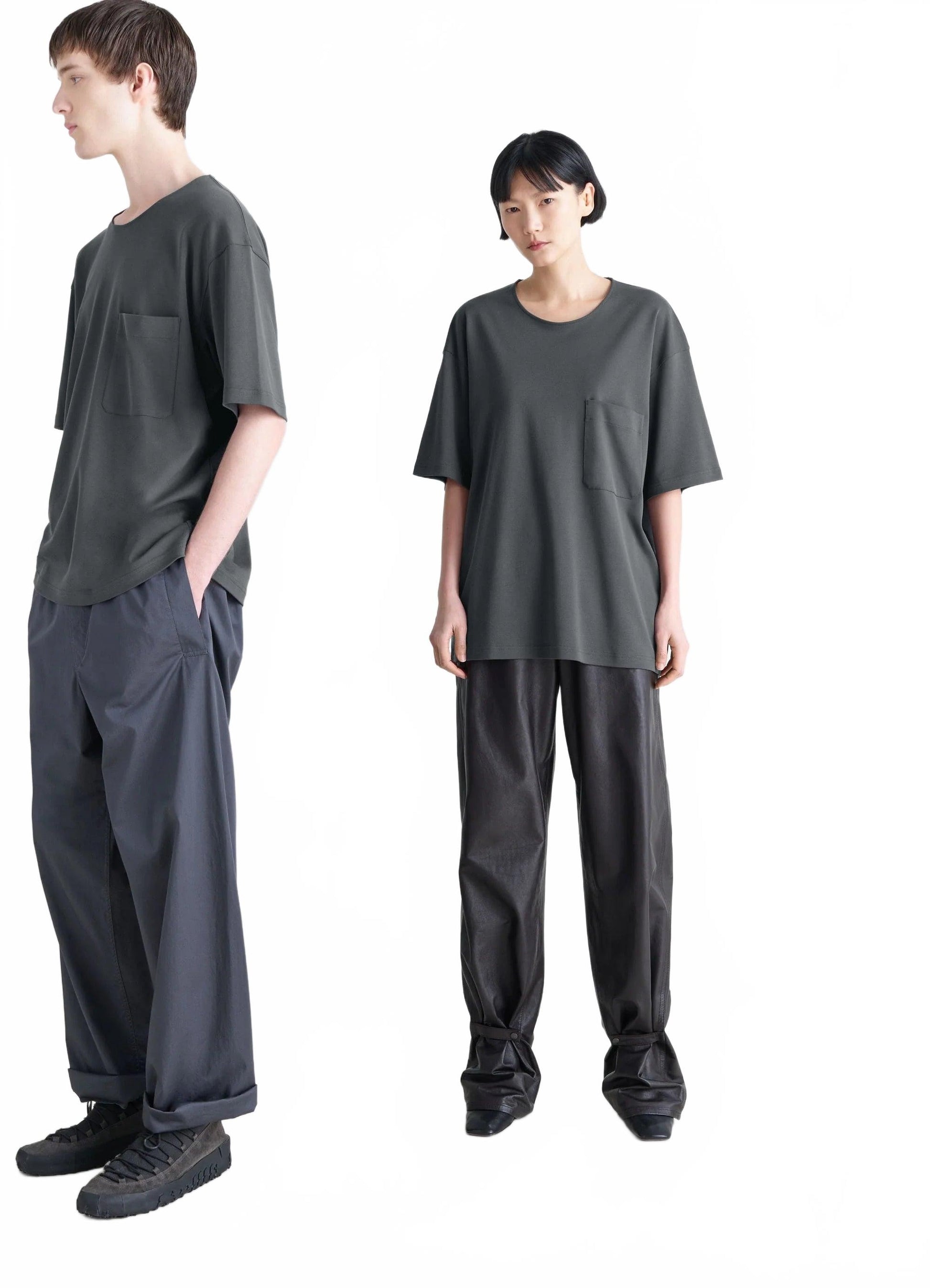 T-shirt Relaxed - Lemaire - Gris Carbone