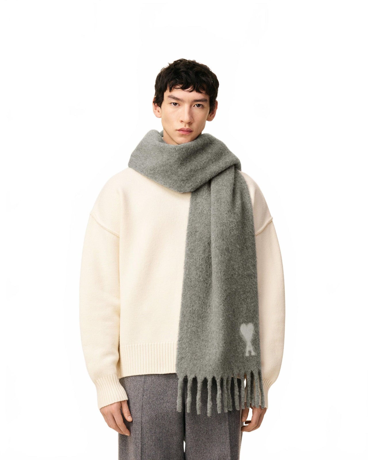 Echarpe Ami De Coeur Gris - Ami - Gris