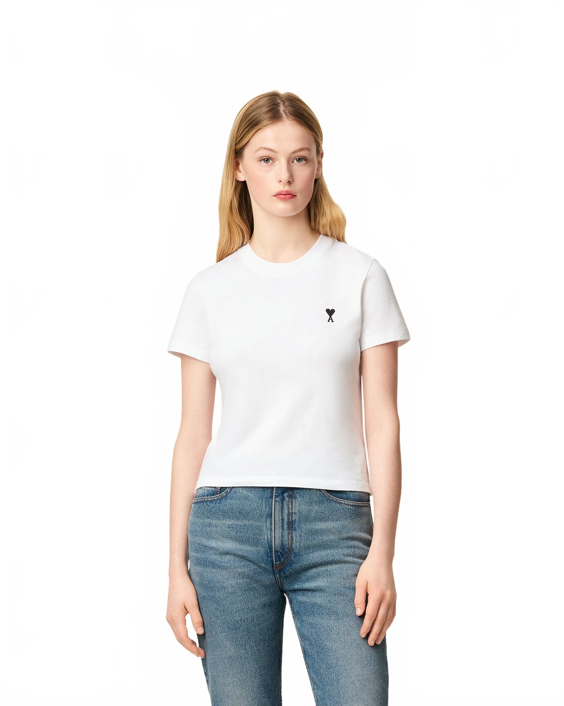 Tshirt Ami De Coeur Cropped - Ami - Blanc