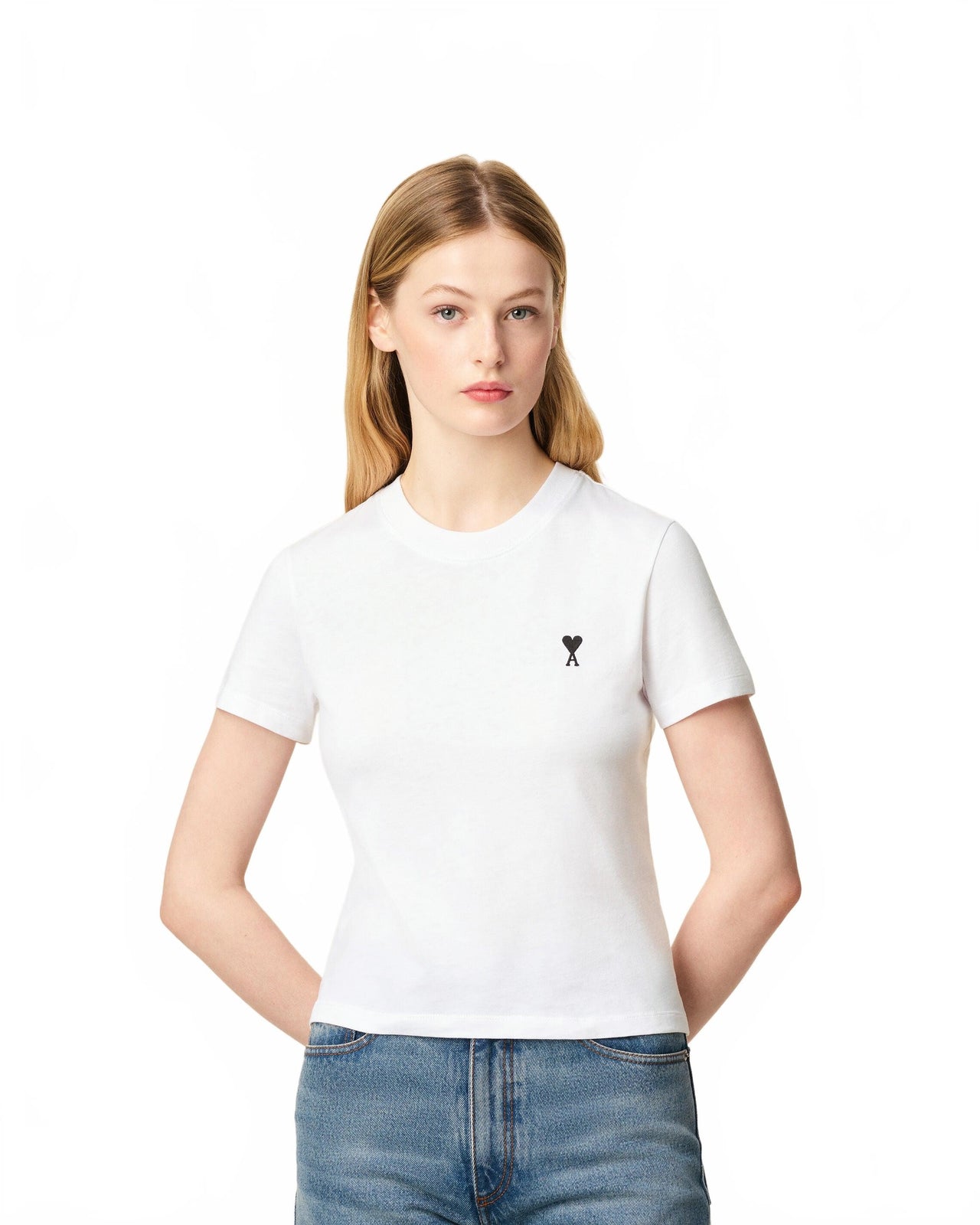 Tshirt Ami De Coeur Cropped - Ami - Blanc