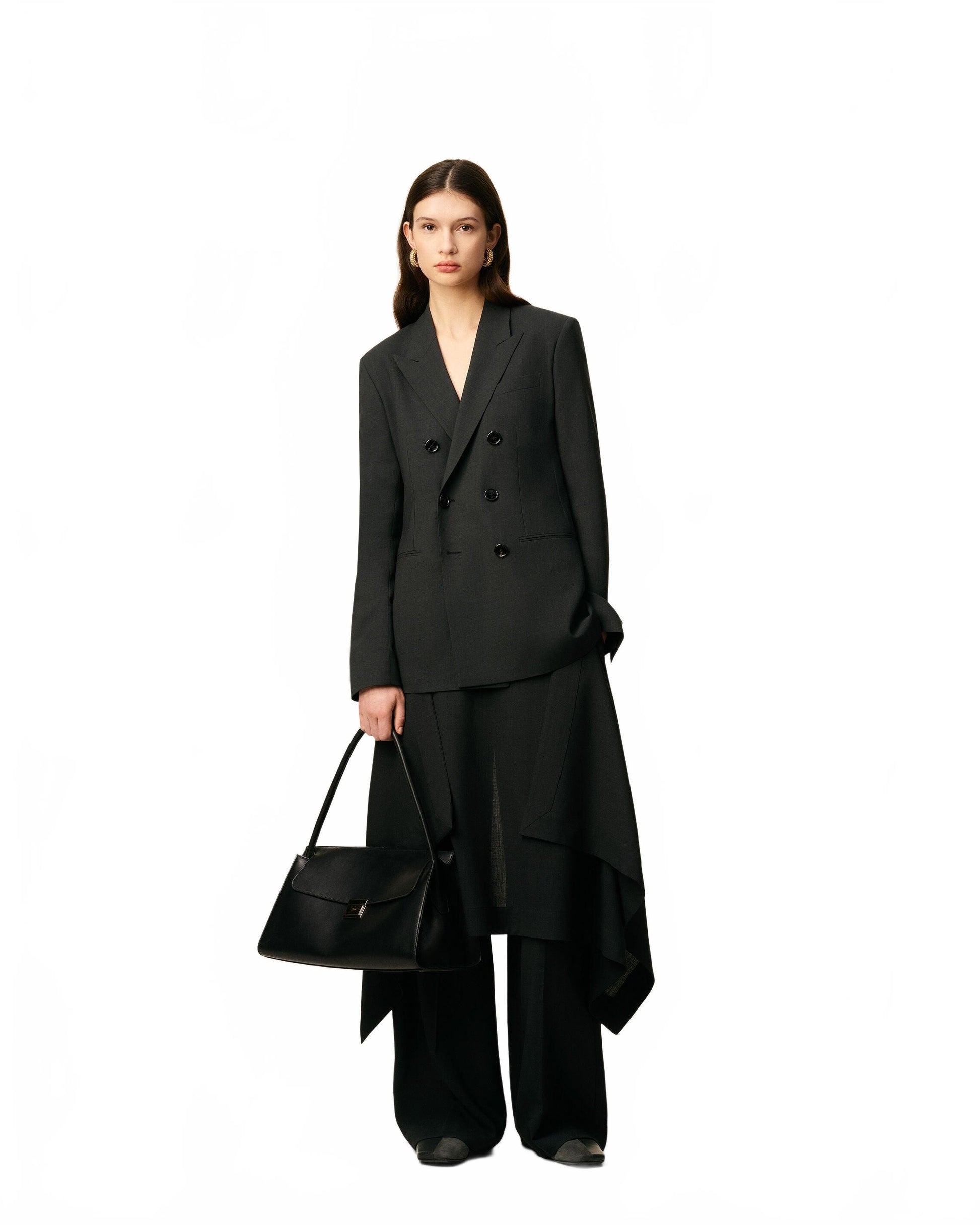 Veste Loose Croisée - Ami - Anthracite