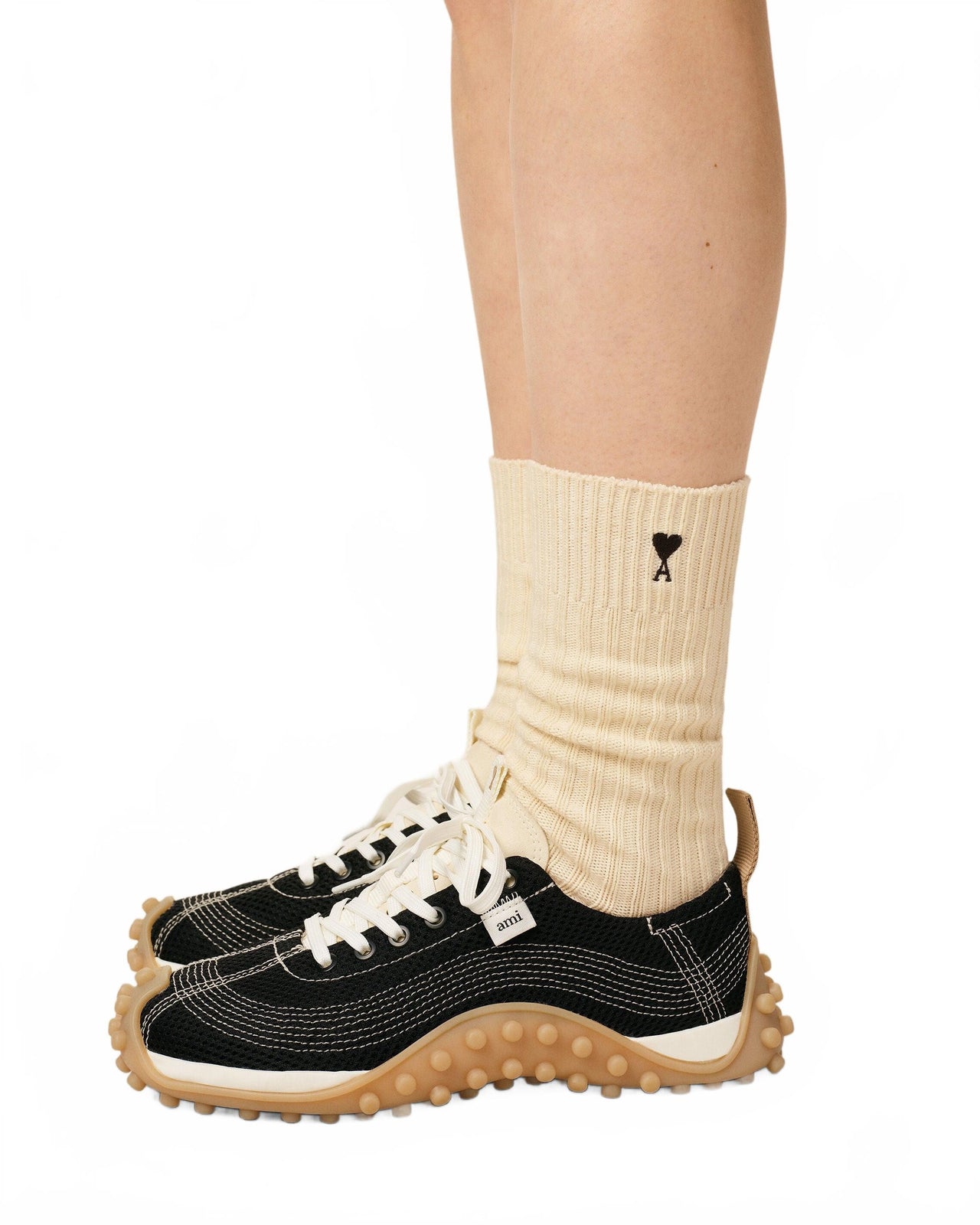 Pack Trois Chaussettes Ami De Coeur - Ami - Ecru / Gris / Noir