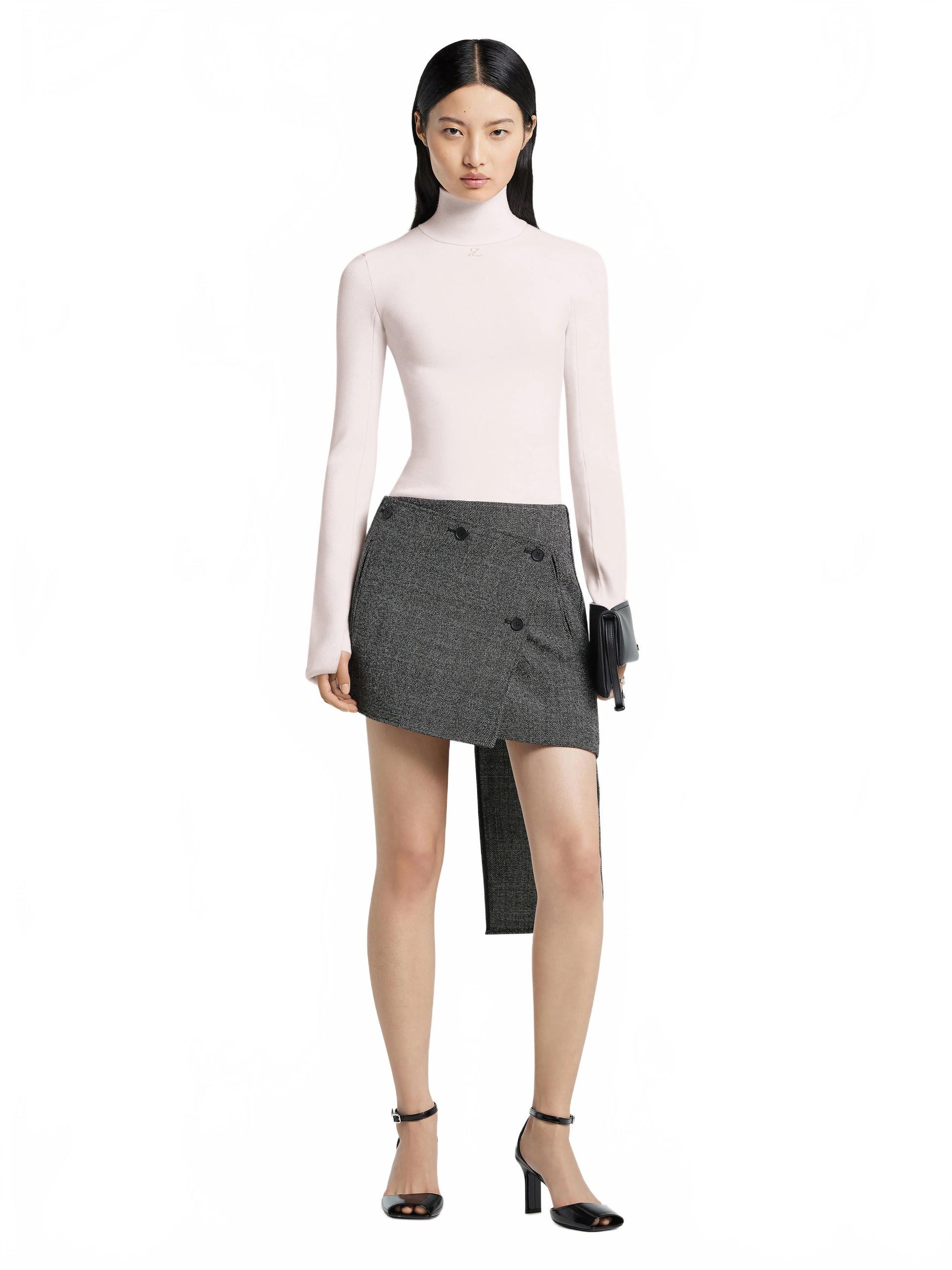 Interlock Mockneck Sweater - Courreges - Powder Pink