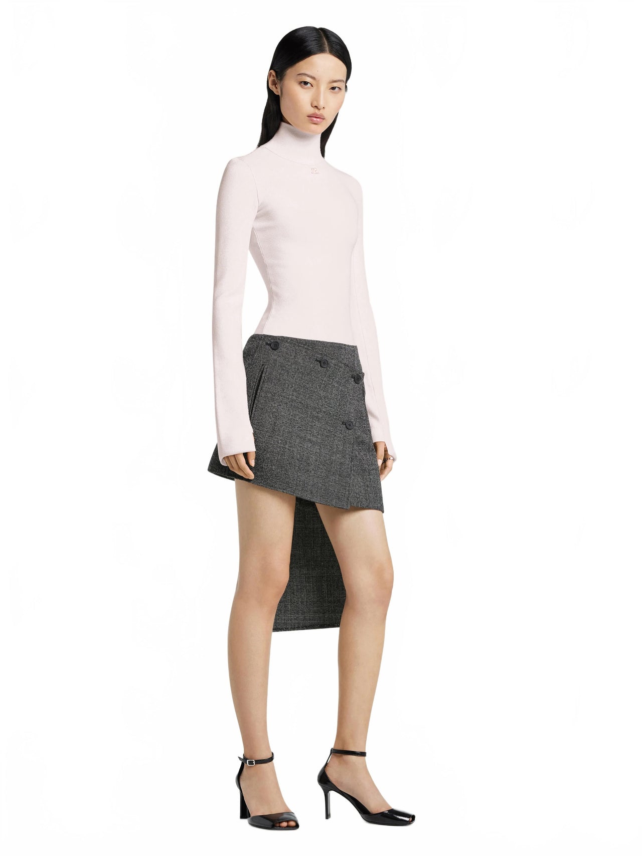 Interlock Mockneck Sweater - Courreges - Powder Pink