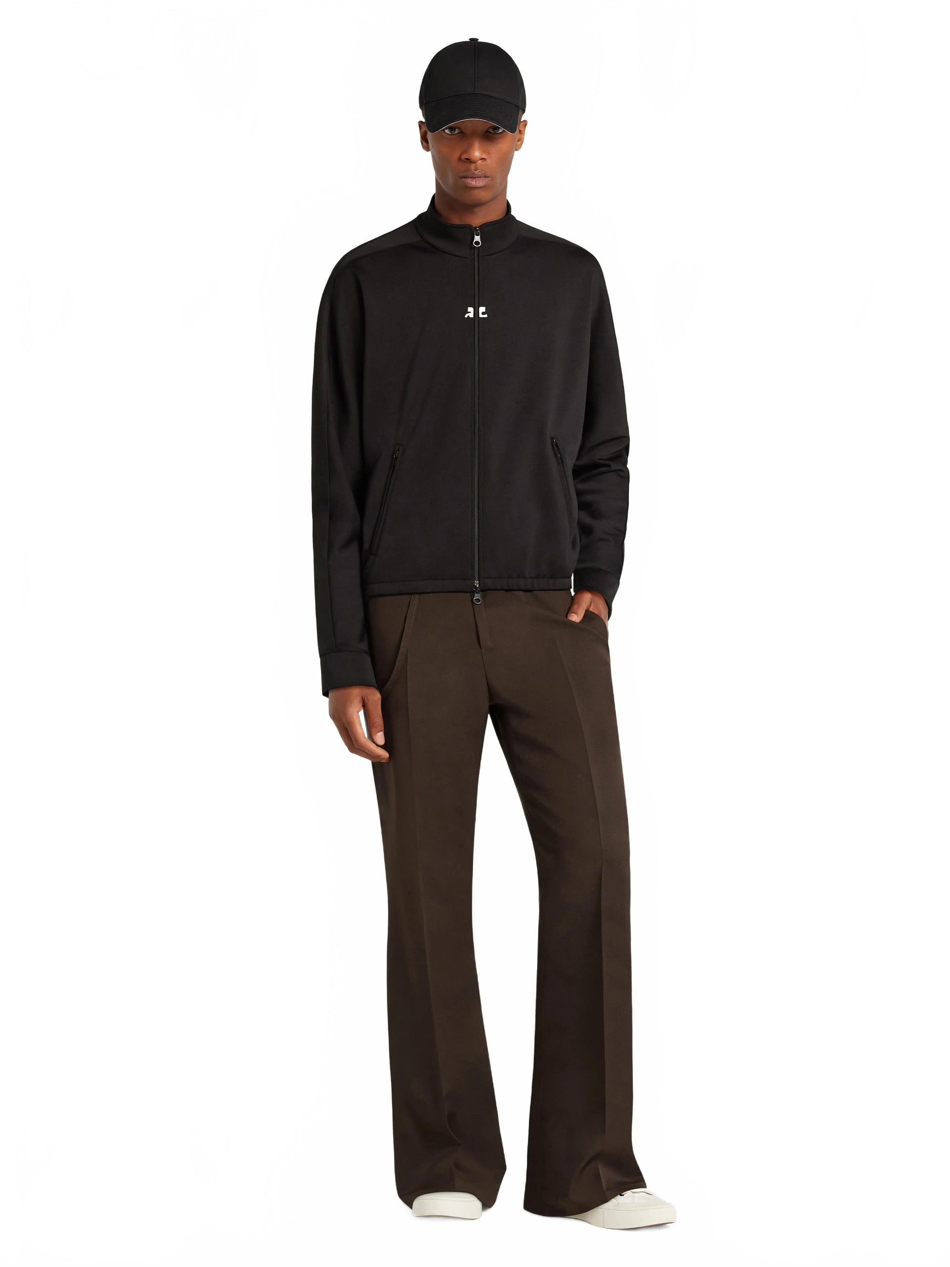 Jacket Interlock Tracksuit - Courreges - Black