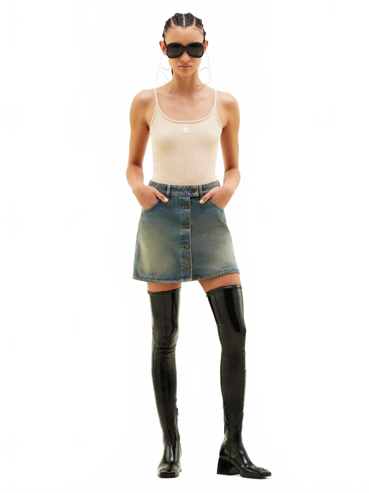 Reedition Knit Tank Top - Courreges - Cappuccino