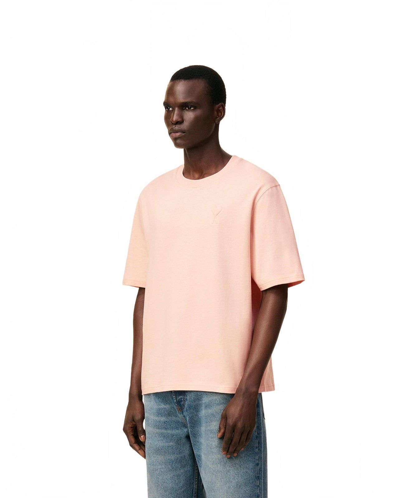 Tshirt Grand Adc Embosse - Ami - Poudre