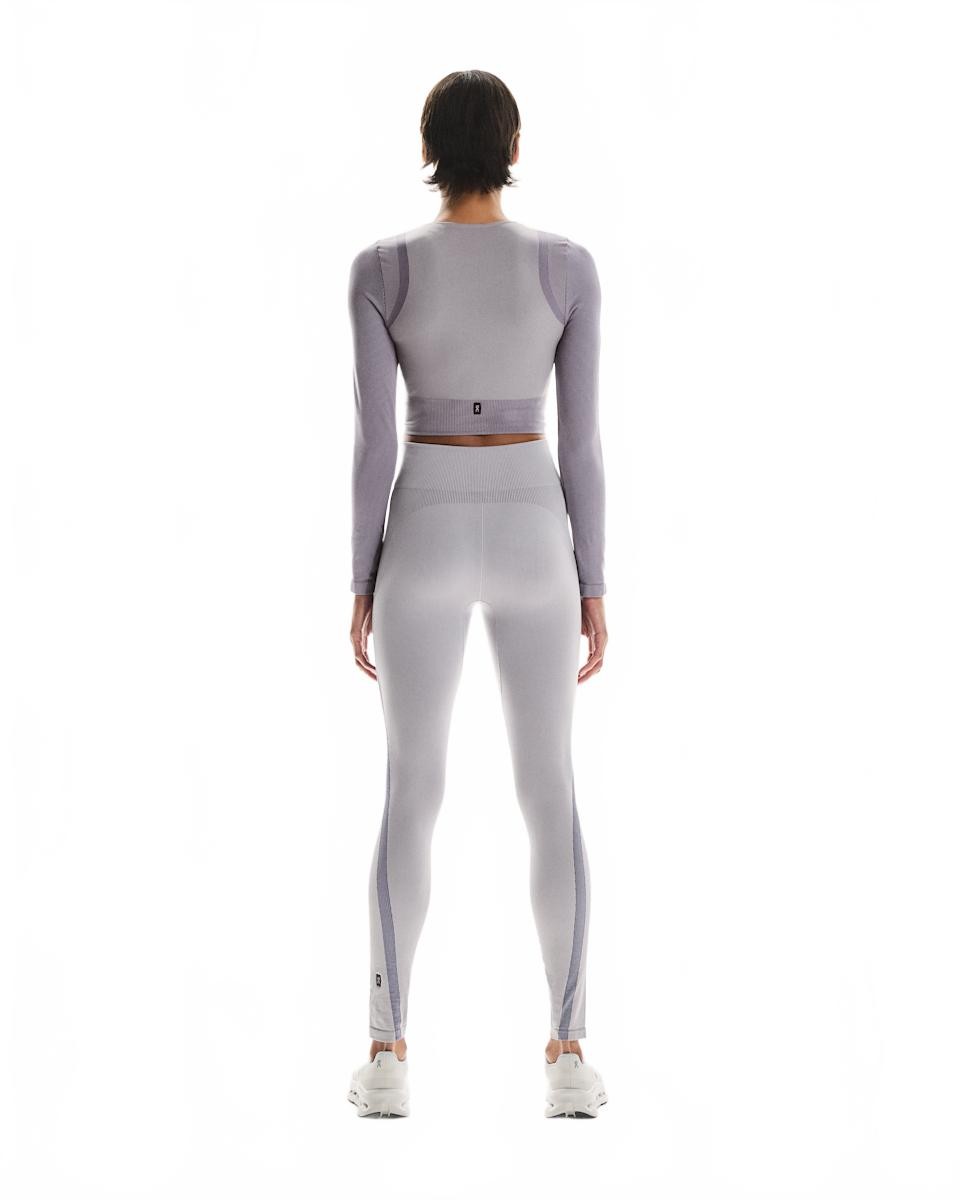 Studio Knit Long-T Crop Women - On Running - Lilac / Cosmos