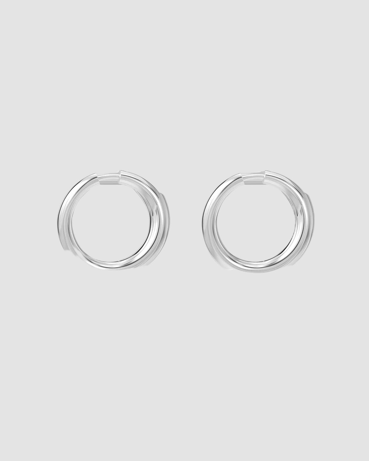 Boucle D oreille Creole Biseau - Charlotte Chesnais - Argent