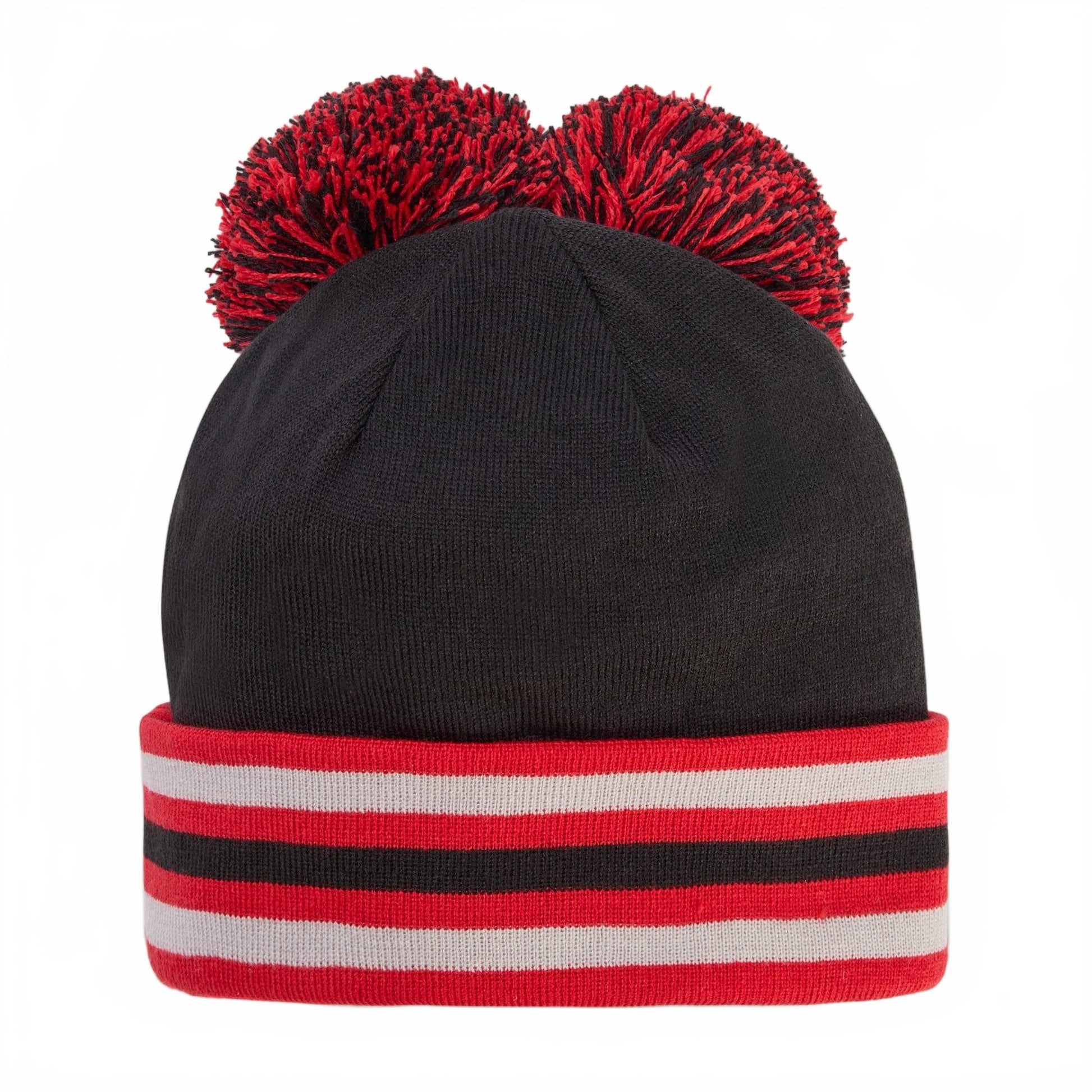 Pom Pom Beanie - Adidas X Avavav - Black / Better Scarlet