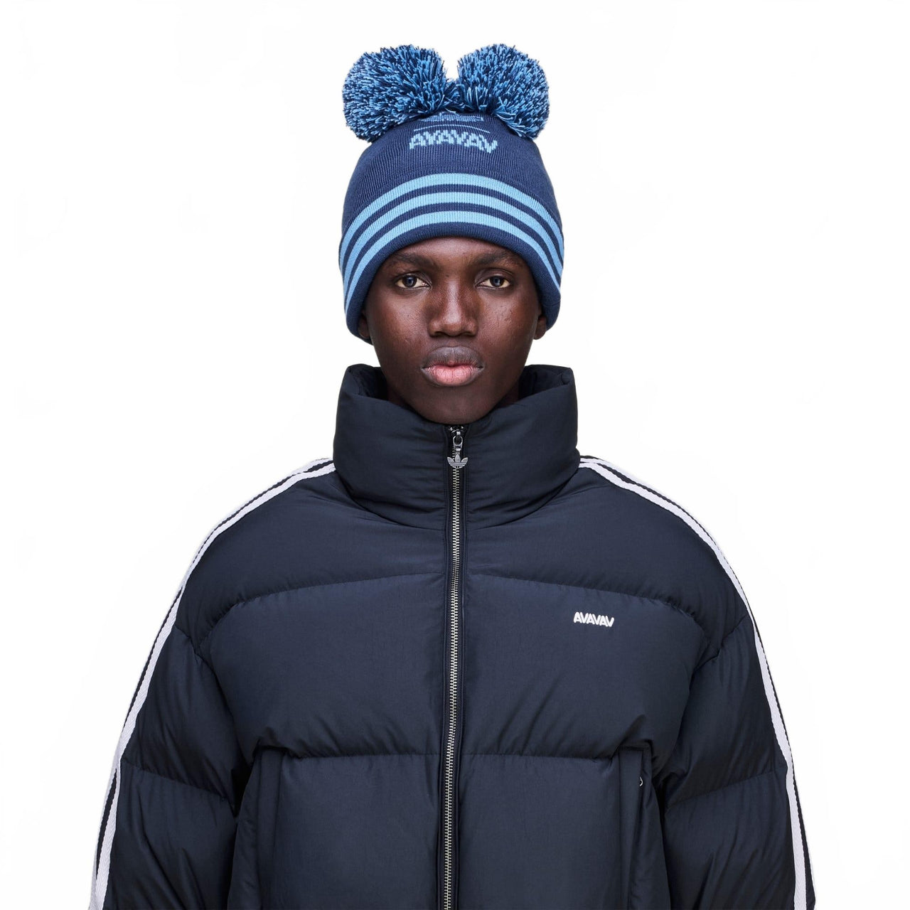 Pom Pom Beanie - Adidas X Avavav - Night Marine / Light Blue
