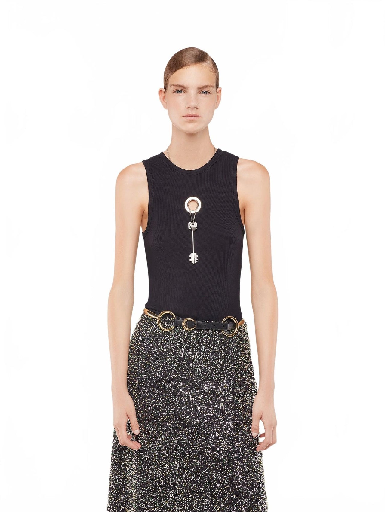 Debardeur Noir Et Detail Argent - Rabanne - Black