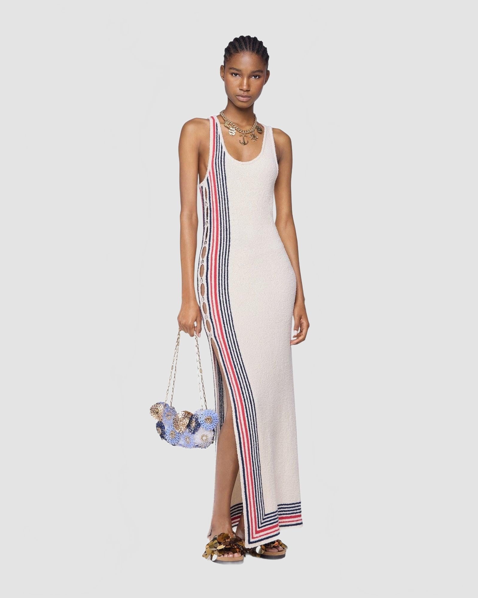 Sac Flower 1969 - Rabanne - Bleu / Gold