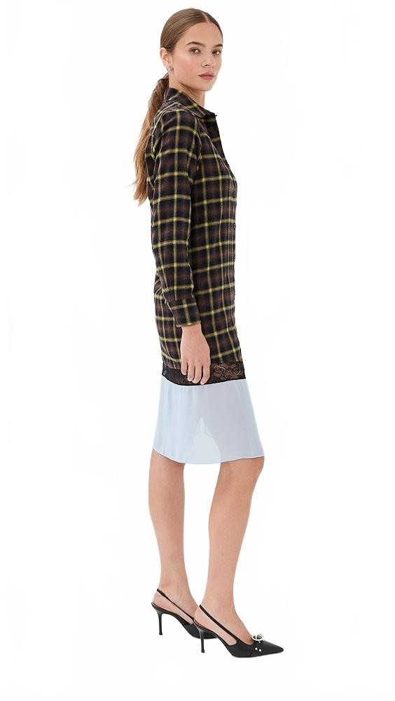 Multi Layer Shirt Dress - Coperni - Brown-Blue