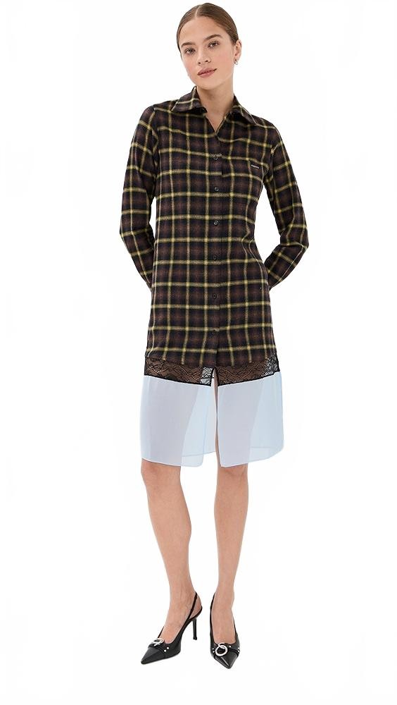 Multi Layer Shirt Dress - Coperni - Brown-Blue