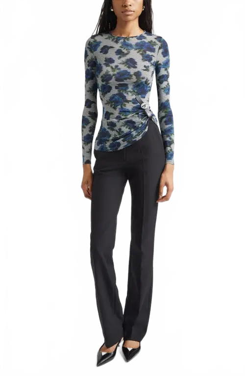 Suspended Ascii Top - Coperni - Print-Blue