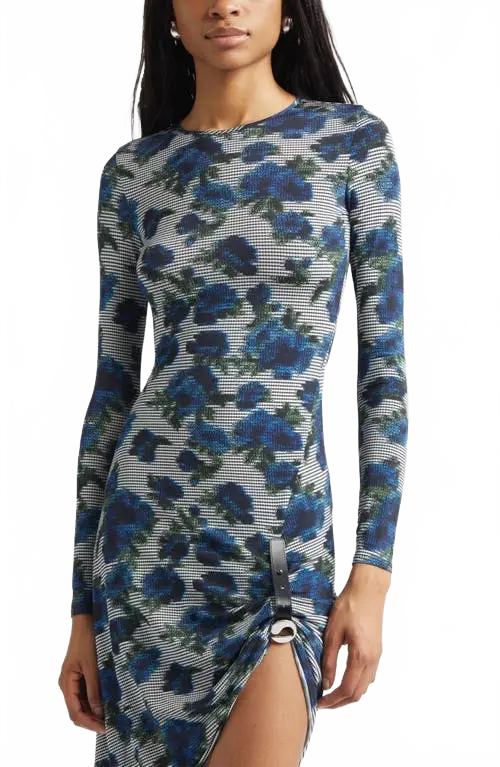 Suspended Ascii Midi Dress - Coperni - Print-Blue