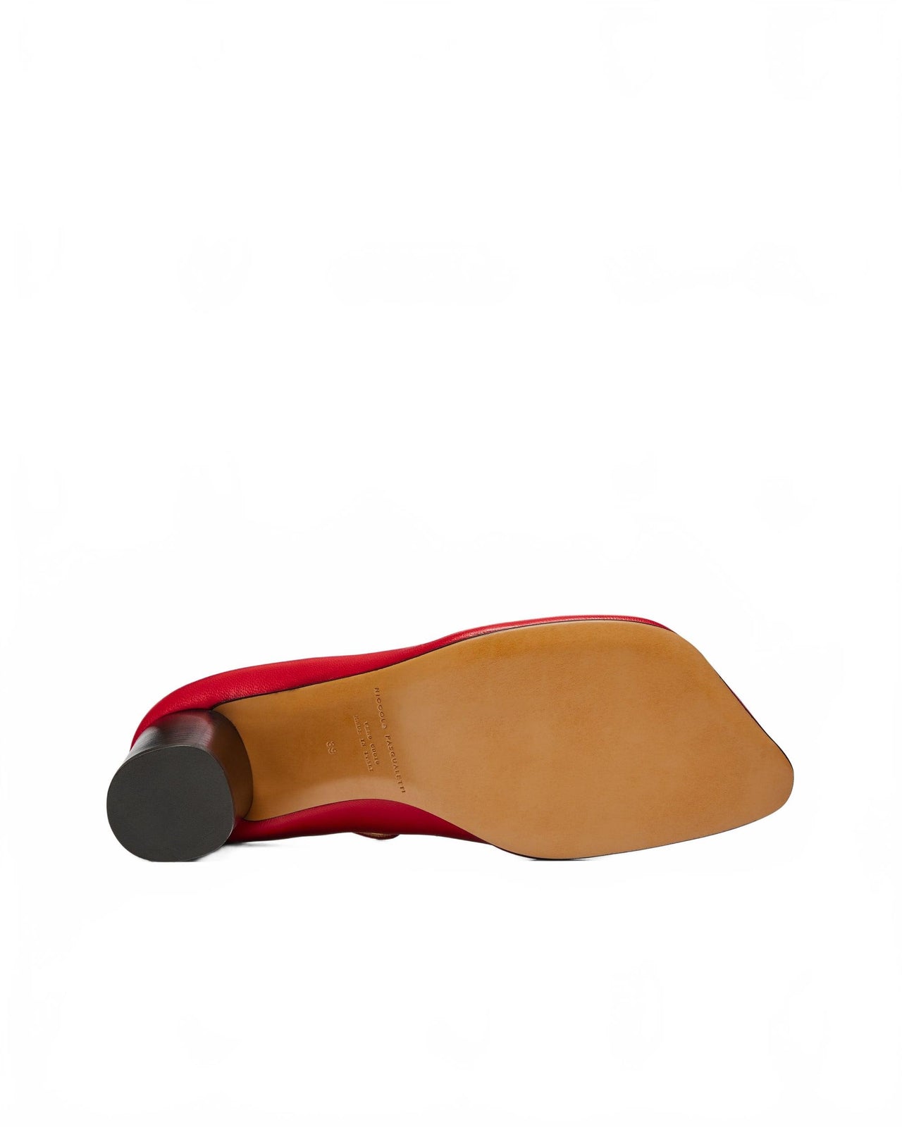 Obliqua Block Heel Pumps - Pasqualetti - Red