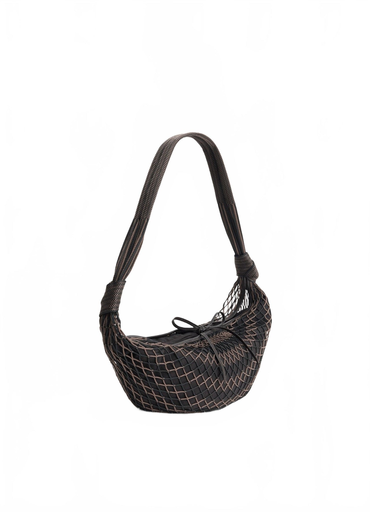 Croissant Filt Bag - Lemaire - Chevron Marron Glacé