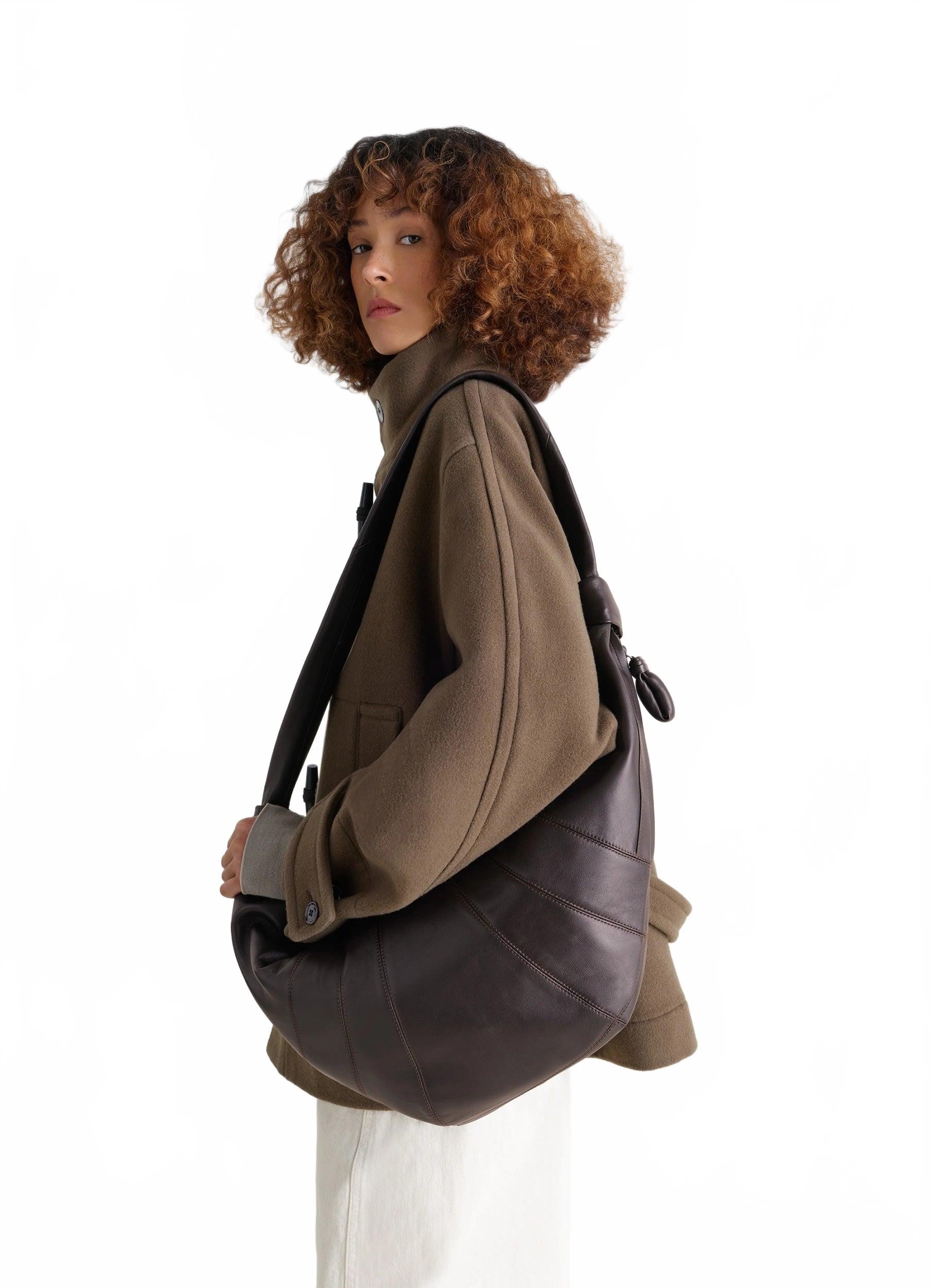 Large Croissant Bag - Lemaire - Dark Chocolate