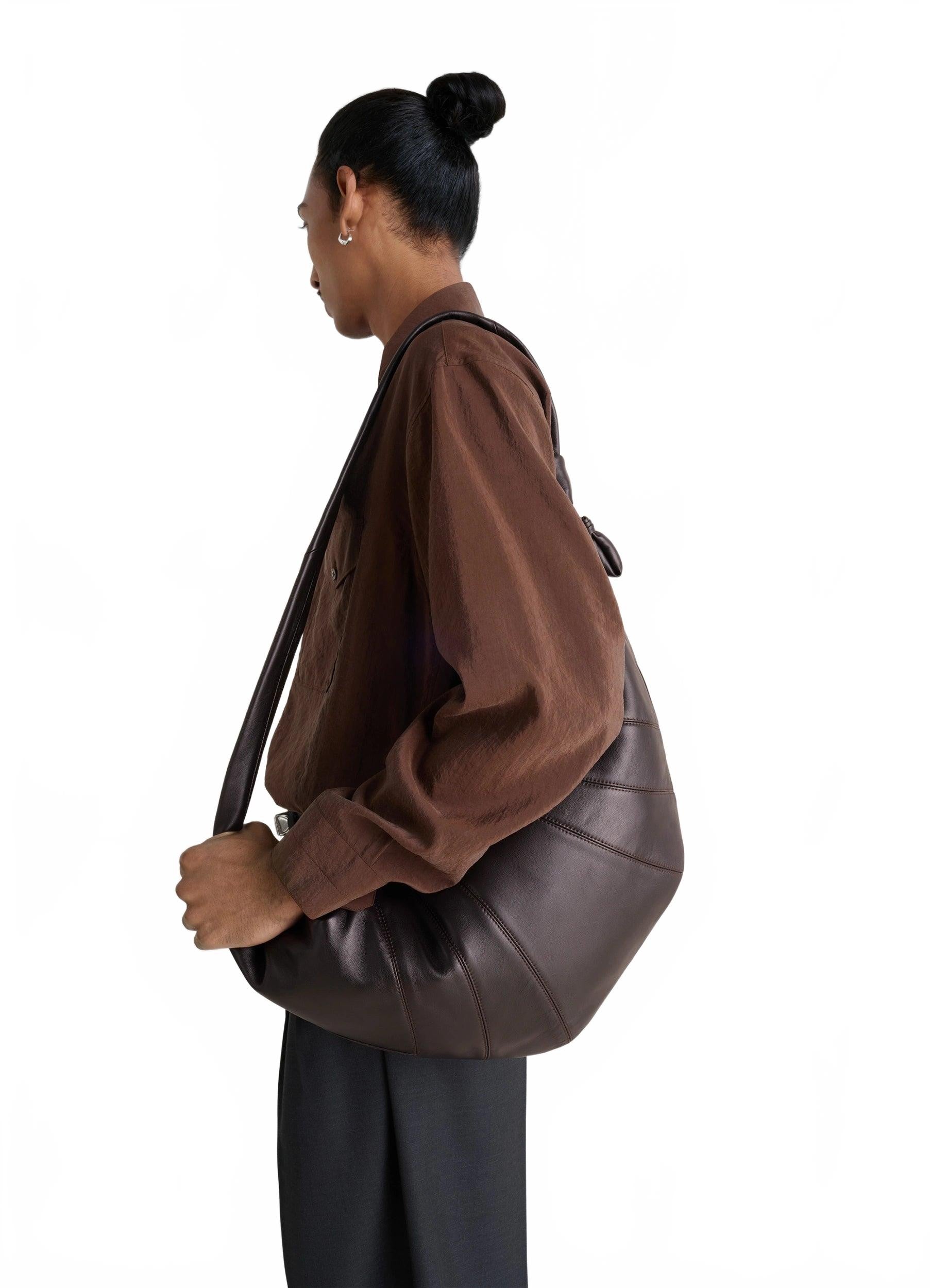 Large Croissant Bag - Lemaire - Dark Chocolate