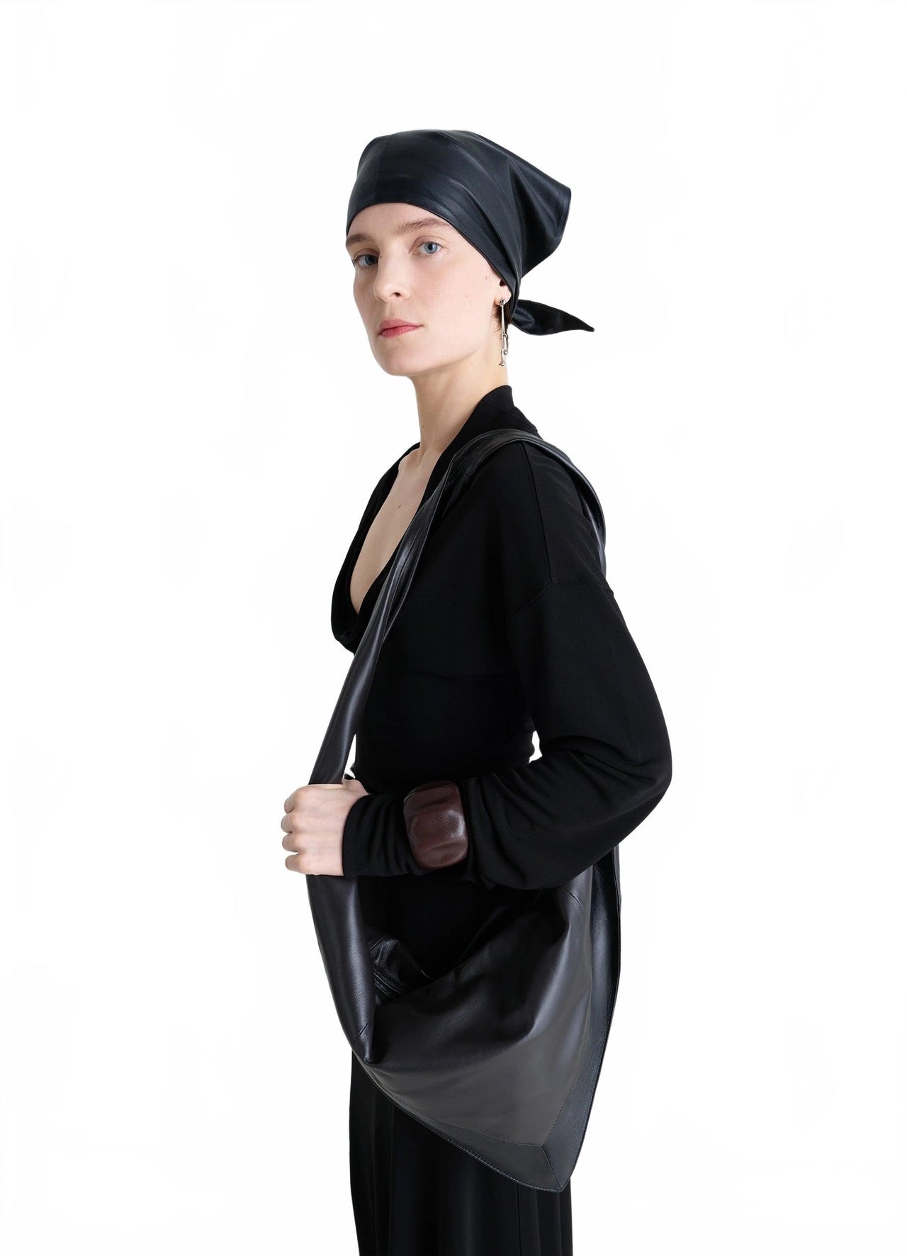 Scarf Bag Small - Lemaire - Black / Dark Chocolate