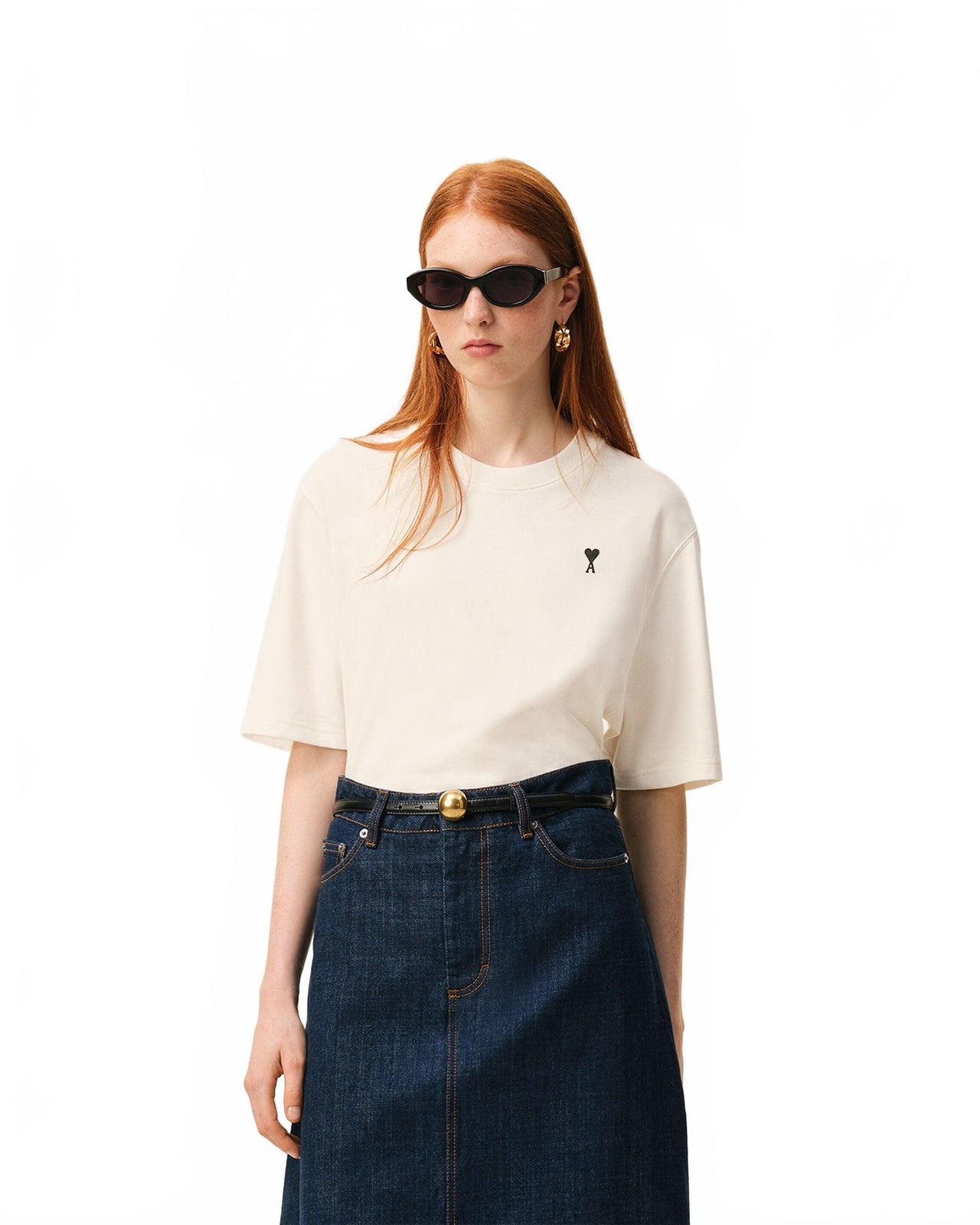 T-shirt Blanc Imprimé Place Des Victoires En Coton - Ami - Blanc