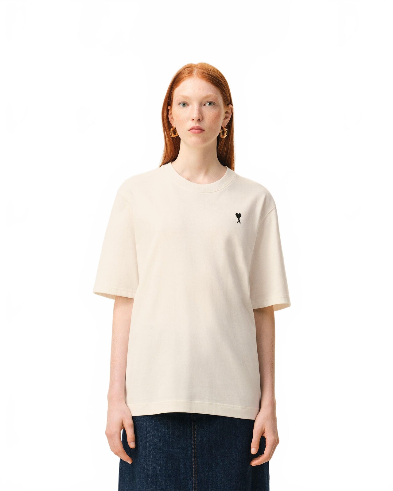 T-shirt Blanc Imprimé Place Des Victoires En Coton - Ami - Blanc