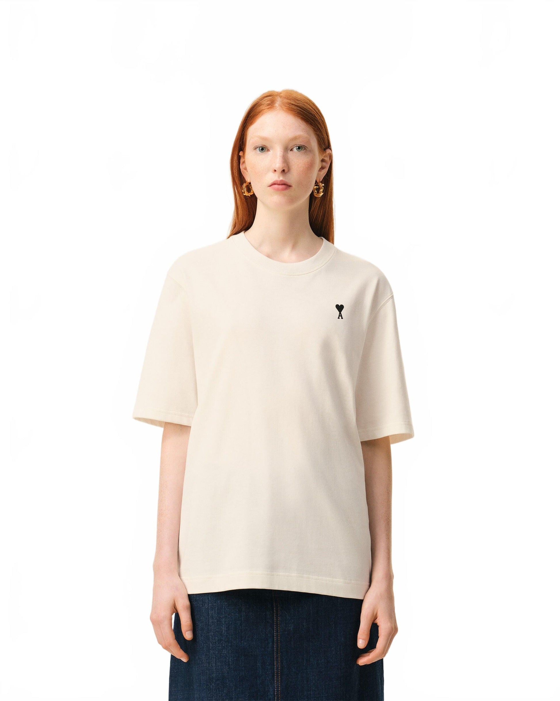 T-shirt Blanc Imprimé Place Des Victoires En Coton - Ami - Blanc