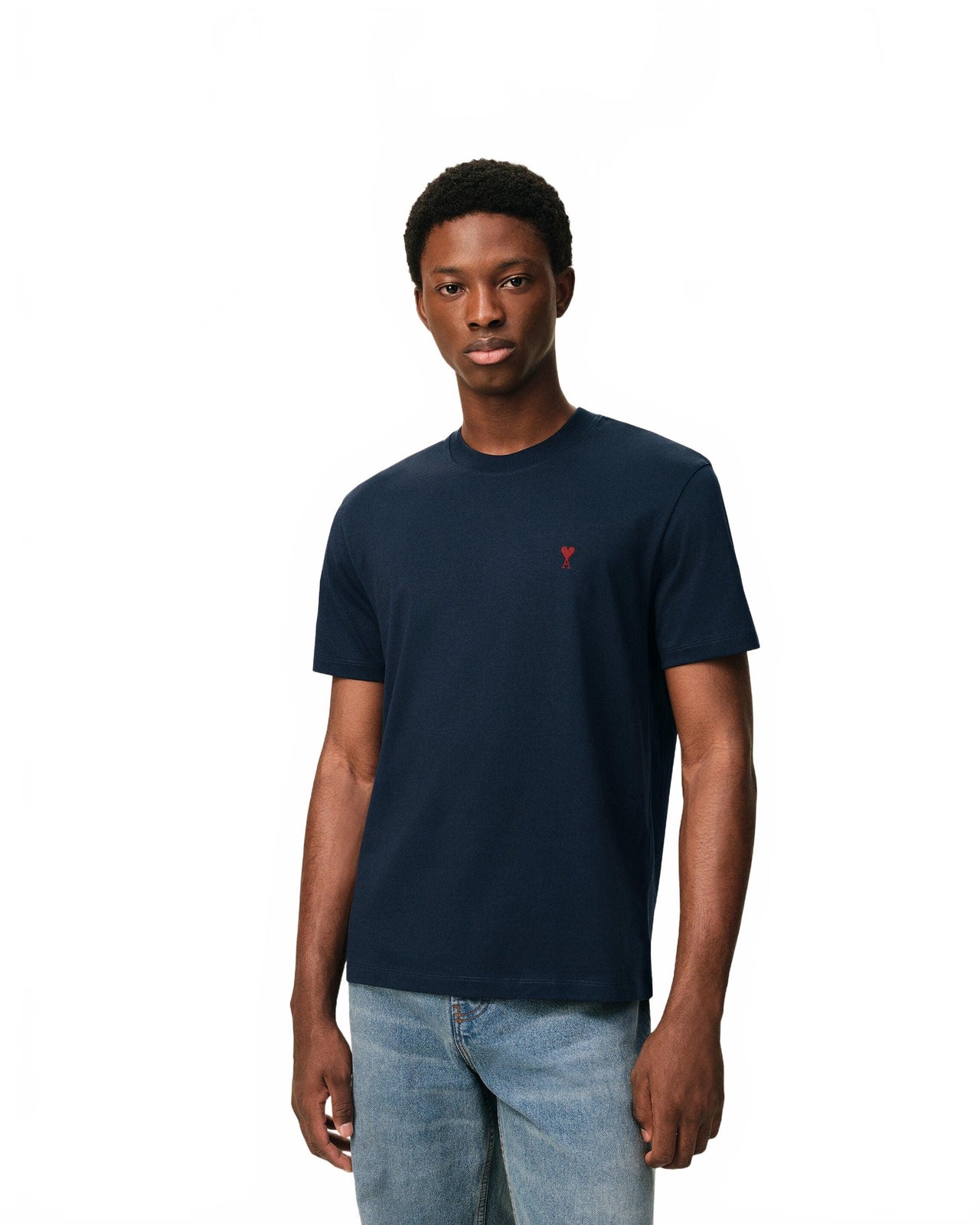 Tshirt Avec Ami De Coeur Rouge - Ami - Bleu Nuit