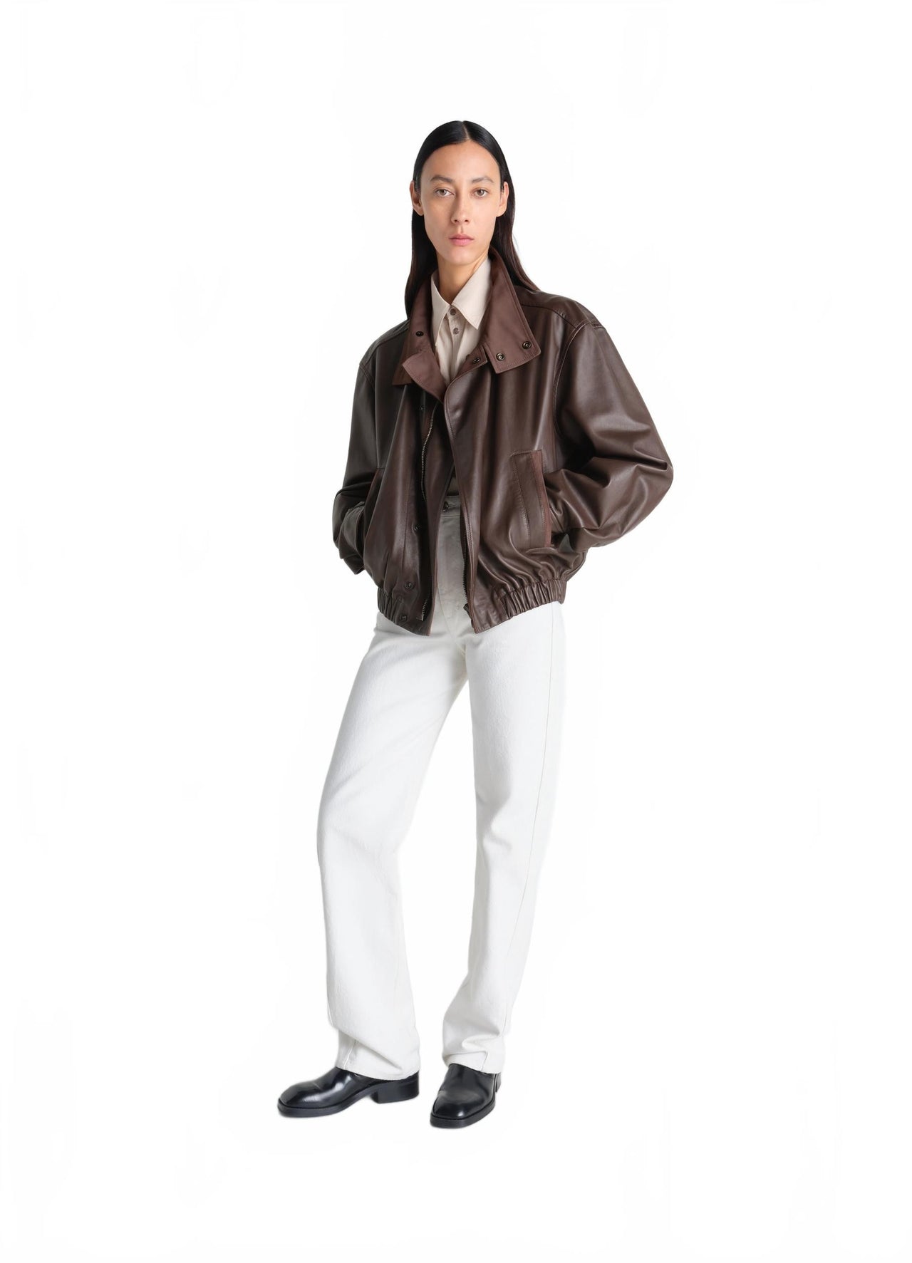 Soft Leather Blouson - Lemaire - Chocolat
