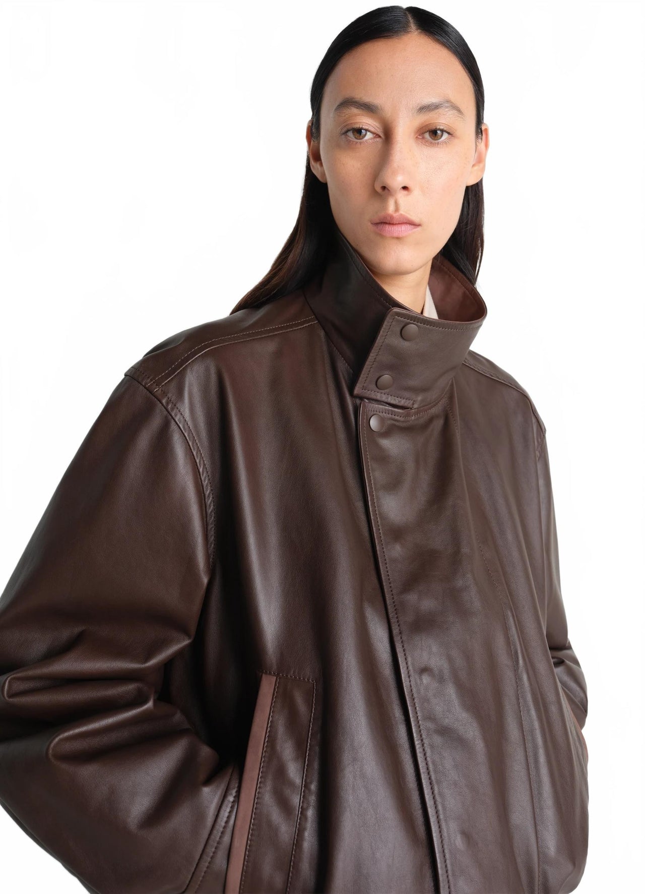 Soft Leather Blouson - Lemaire - Chocolat
