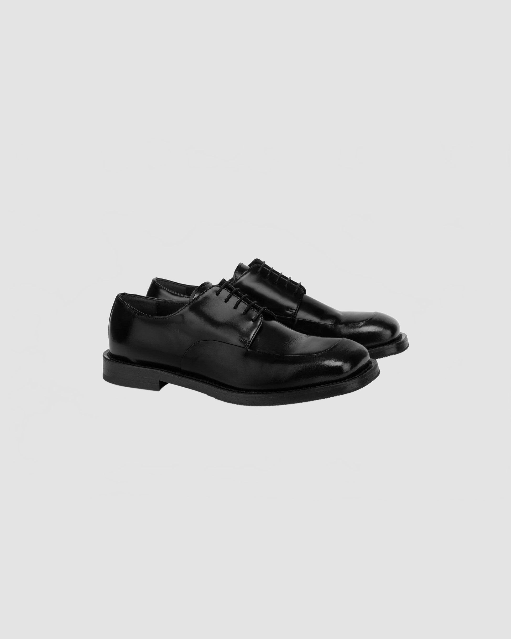 Derby En Veau Brossé Homme - Moschino - Noir