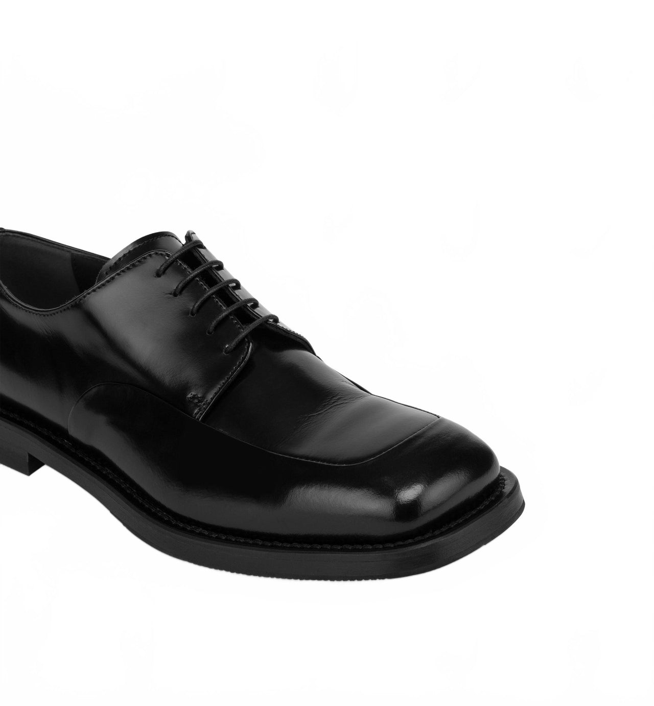 Derby En Veau Brossé Homme - Moschino - Noir