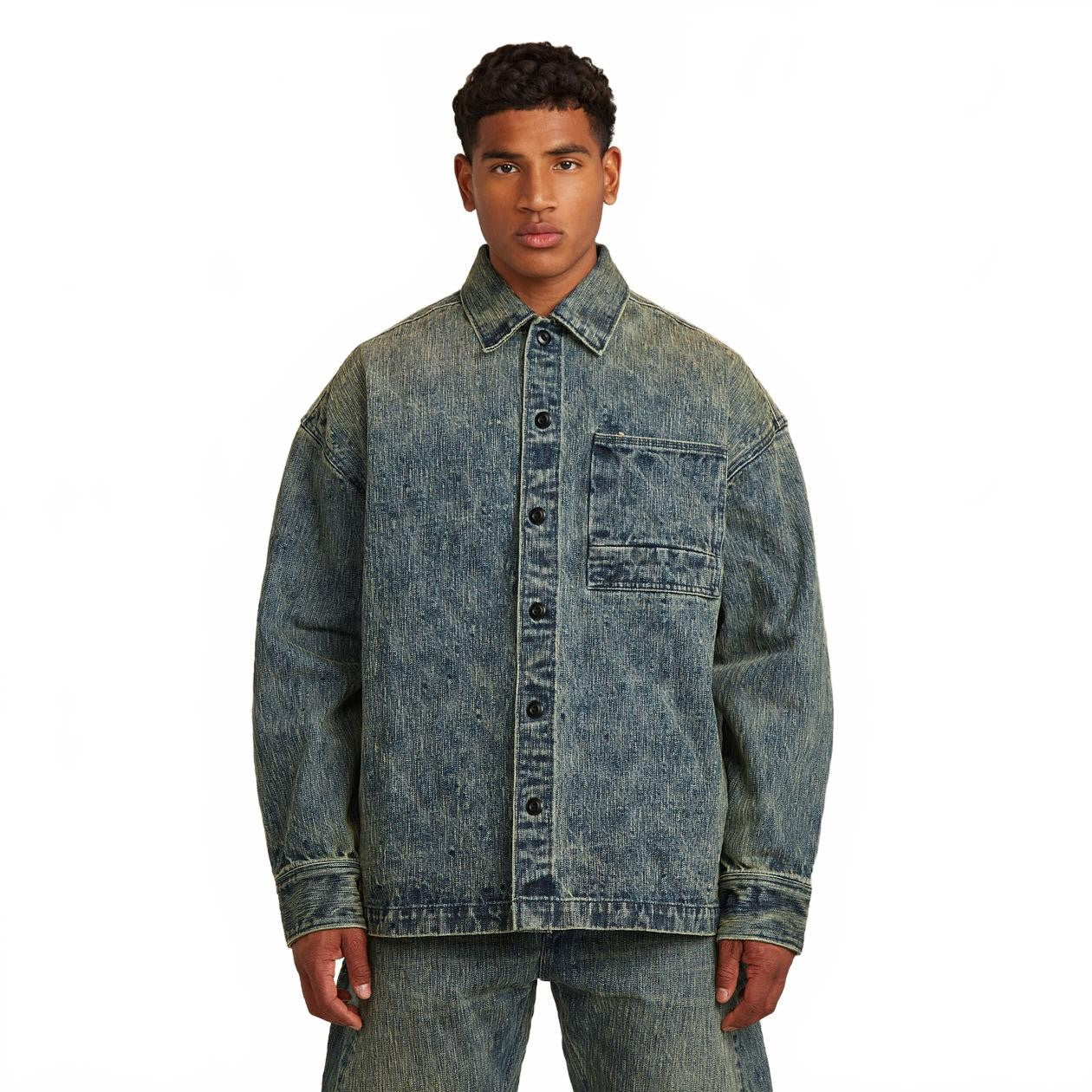 A Boxy Fit Overshirt - G-Star - Antique Faded Shizuku