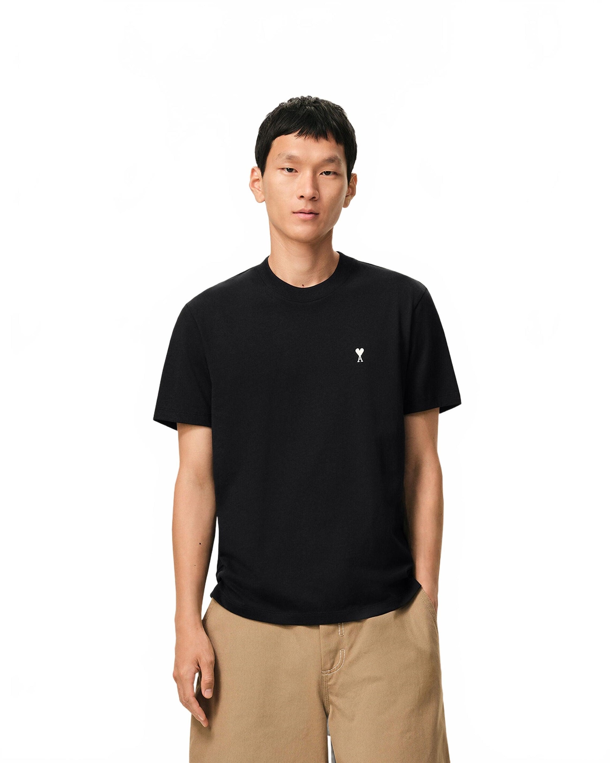 Tshirt Avec Ami De Coeur Contraste - Ami - Noir / Blanc Creme