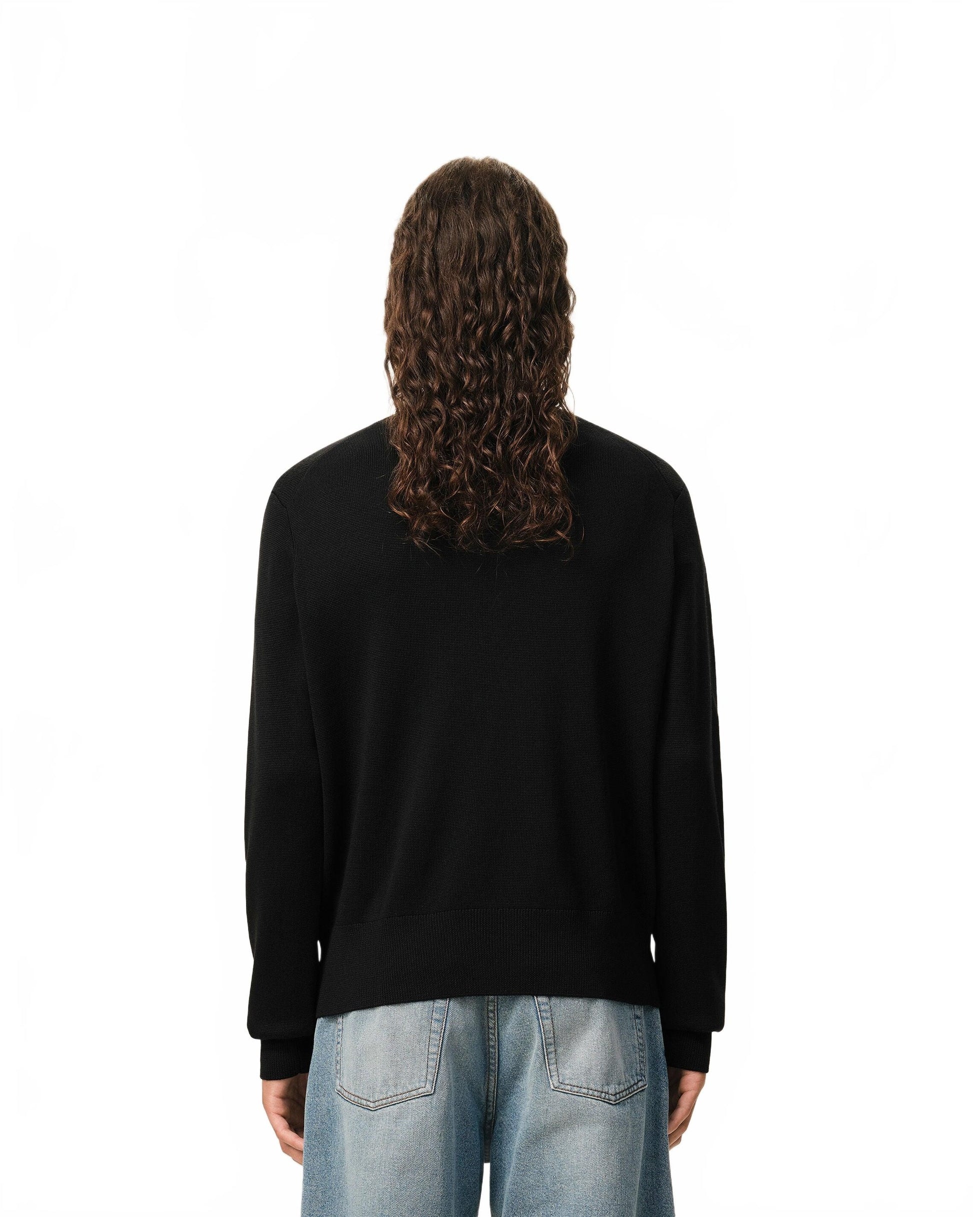 Pull Col Rond Avec Ami De Coeur Contraste - Ami - Noir / Rouge