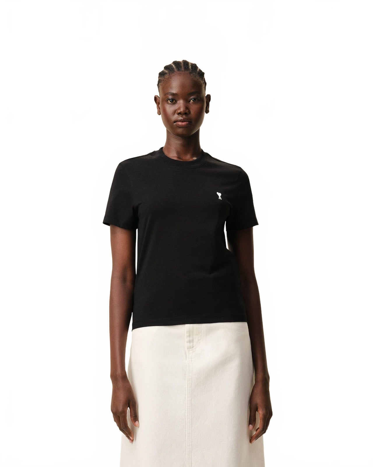 Tshirt Ami De Coeur Cropped - Ami - Noir / Blanc crème