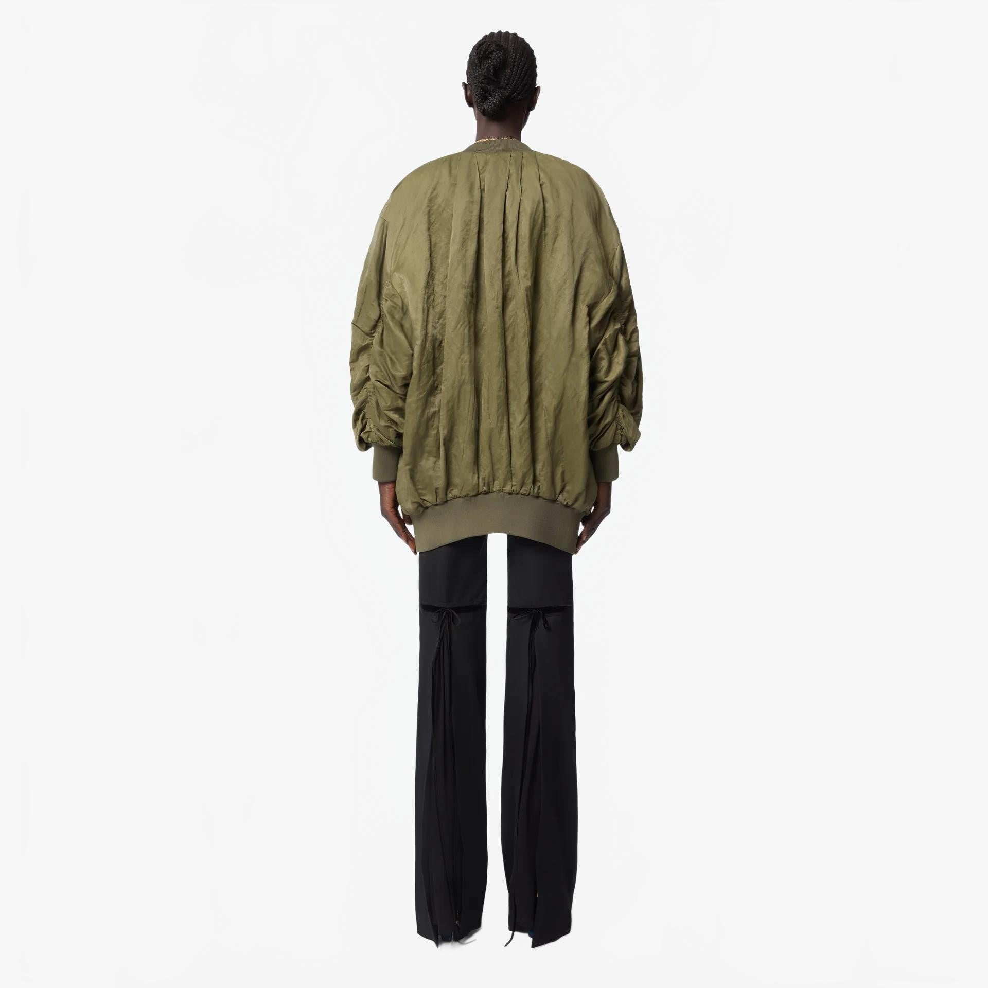 Bomber In Wrinkled Cotton - Nina Ricci - Khaki