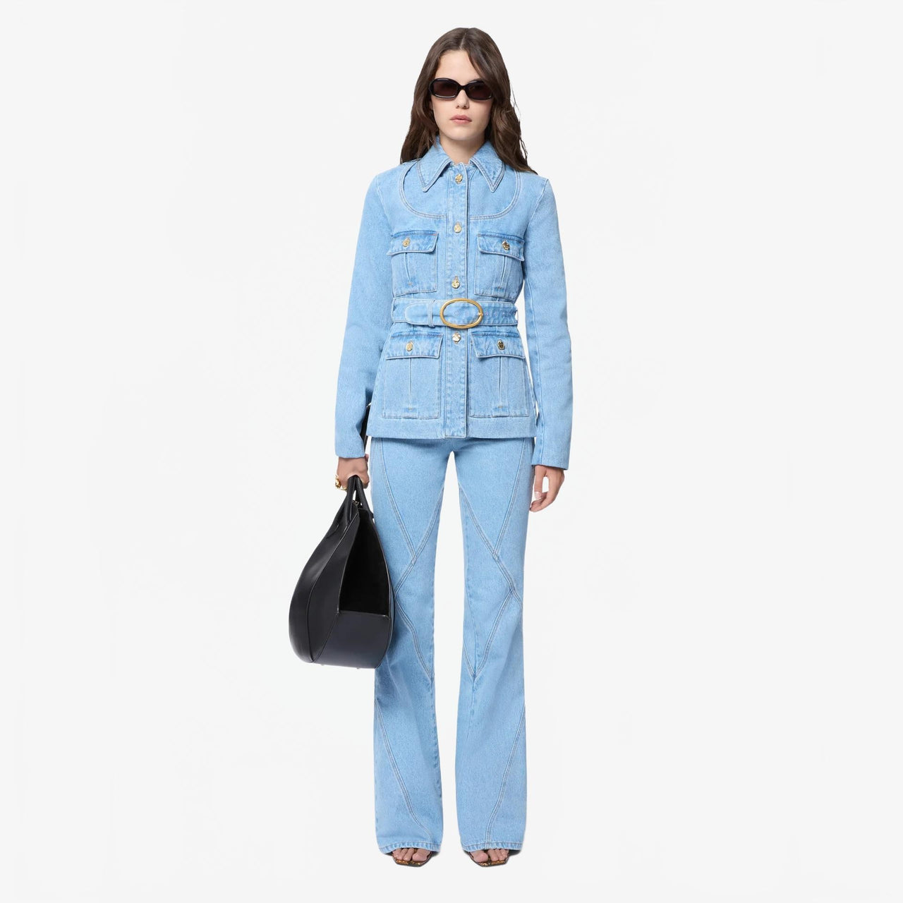 Denim Saharienne Jacket - Nina Ricci - Denim Blue