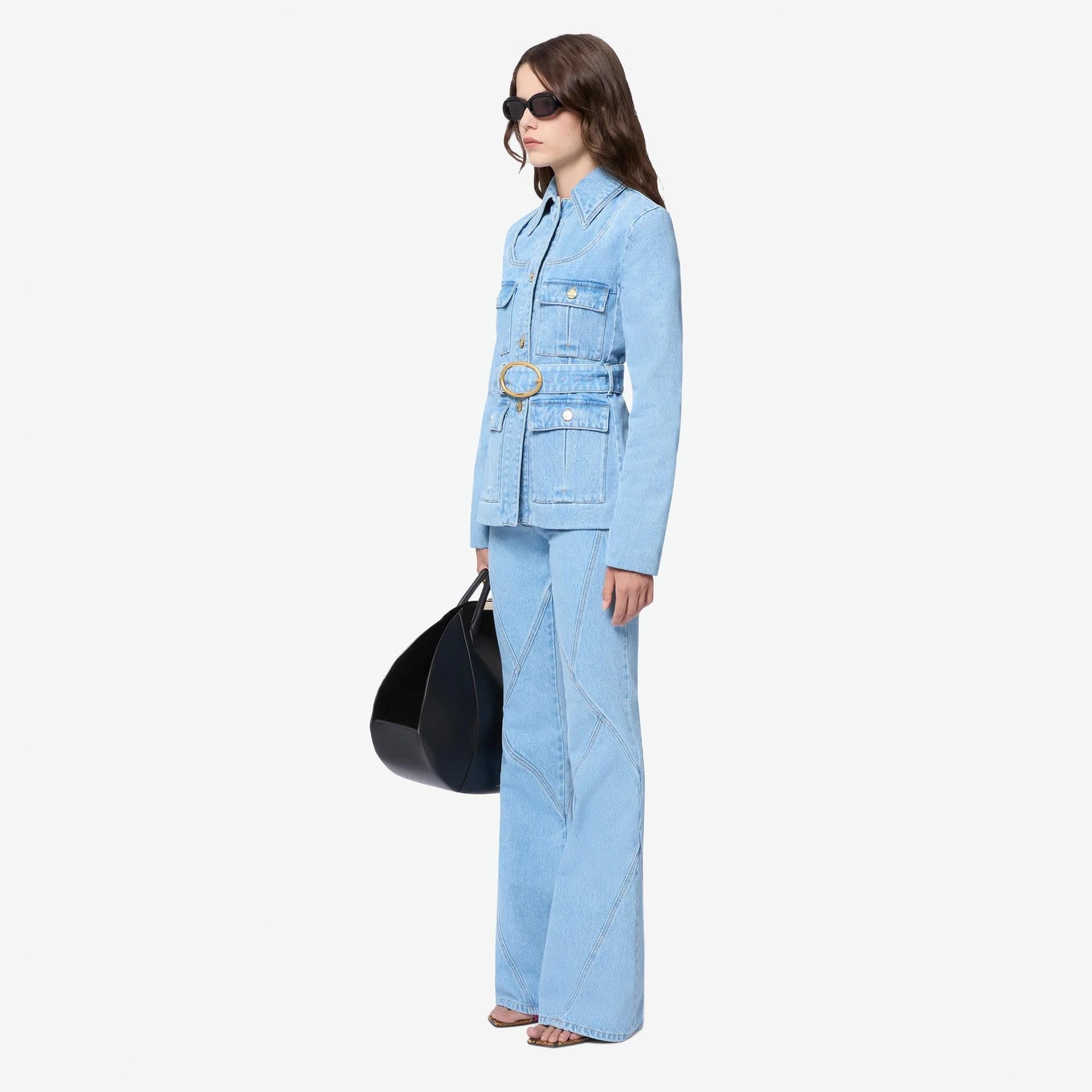 Denim Saharienne Jacket - Nina Ricci - Denim Blue