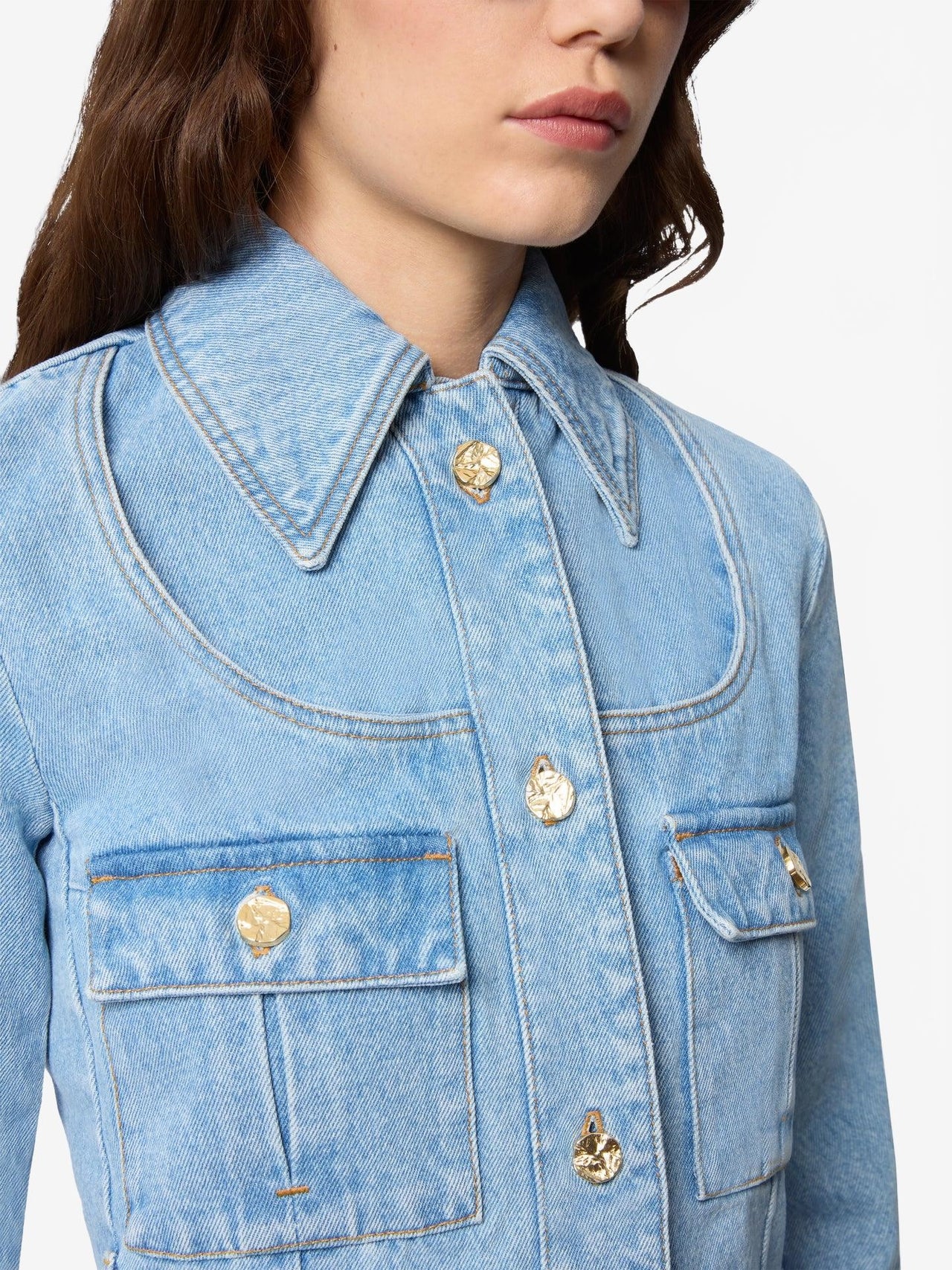 Denim Saharienne Jacket - Nina Ricci - Denim Blue