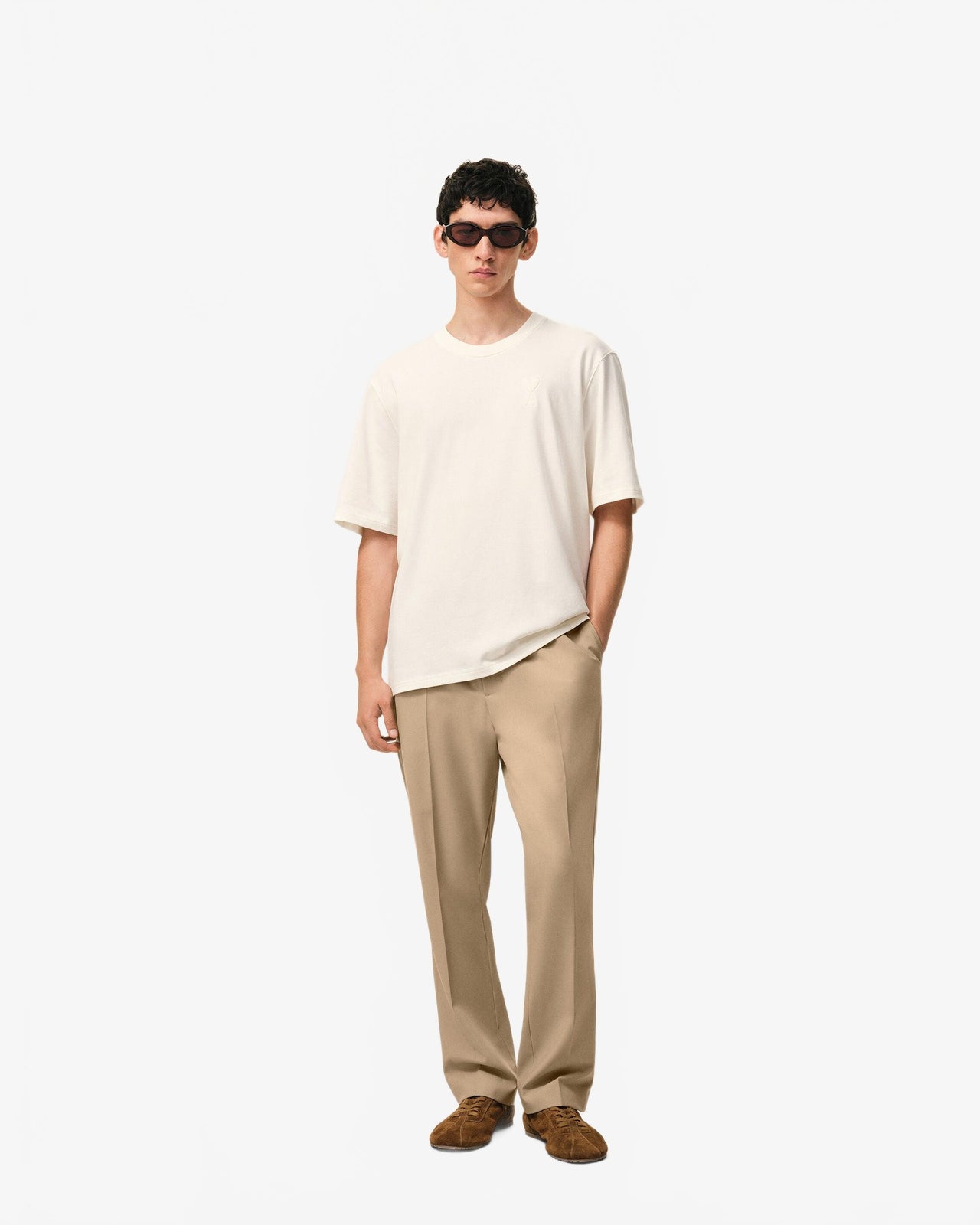 Pantalon Taille Elastiquee - Ami - Beige Taupe