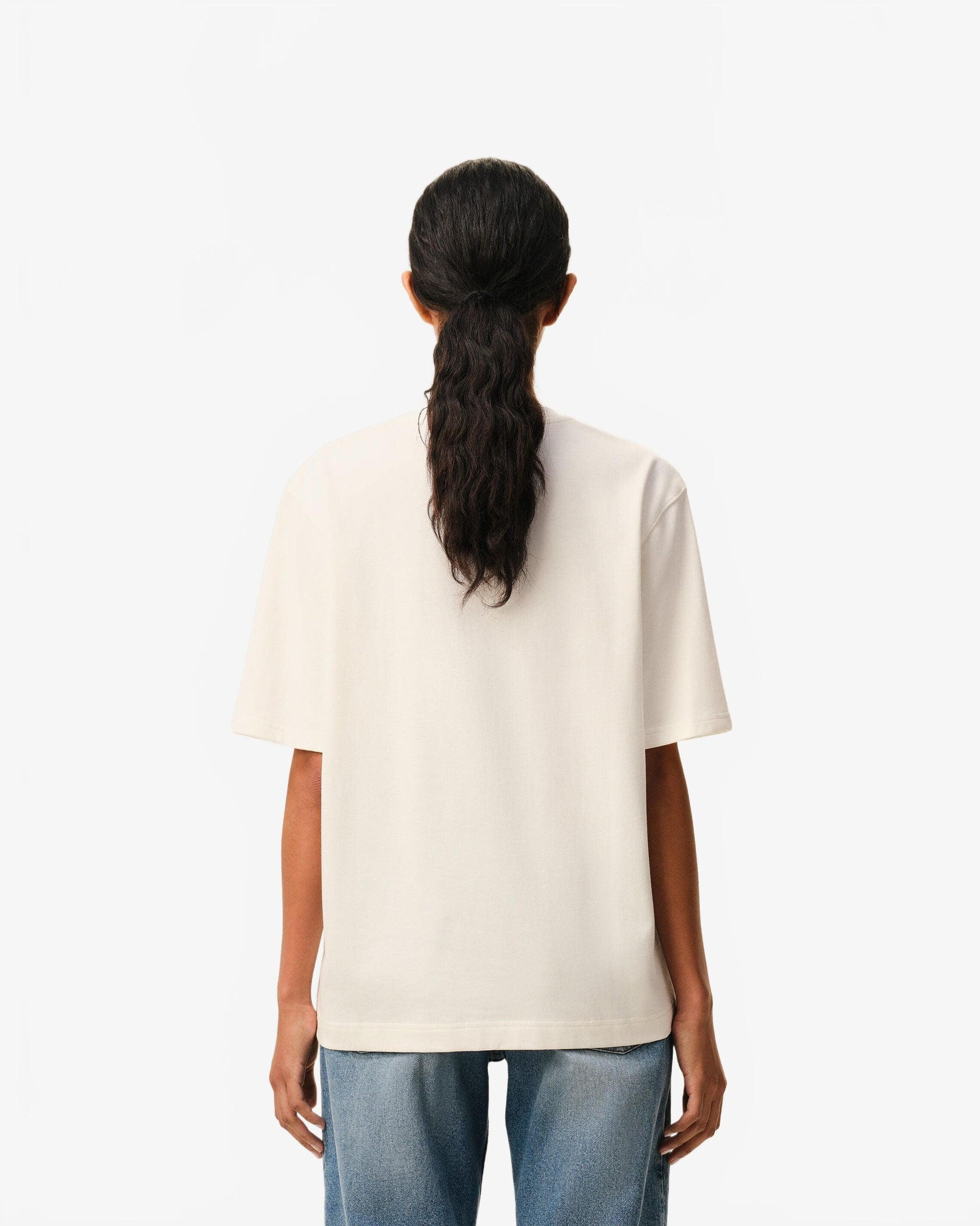 Teeshirt Manches Courtes Boxy Fit Avec Print - Ami - Blanc Creme